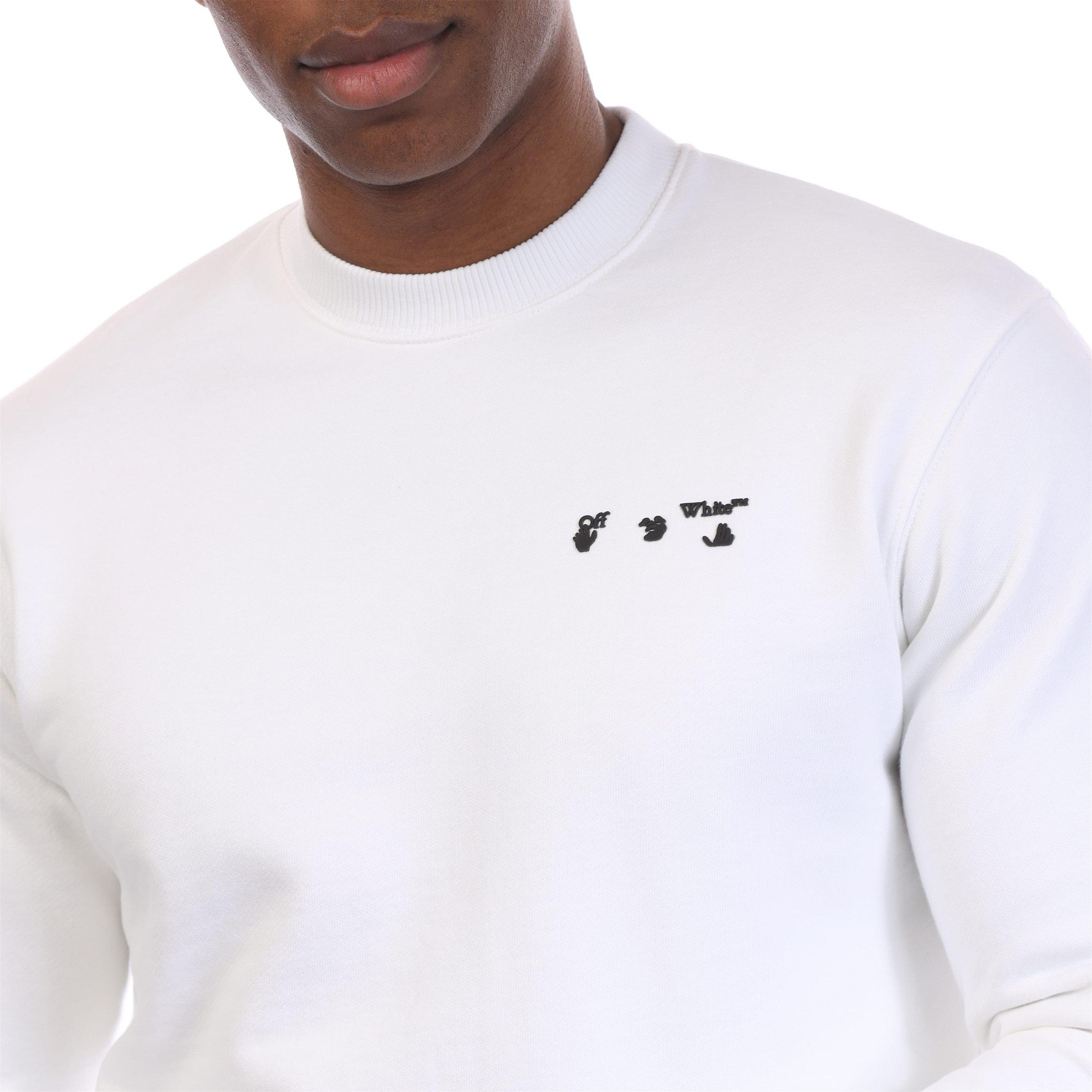 White Black - Off White - Logo Slim Crewneck Sweatshirt - 3