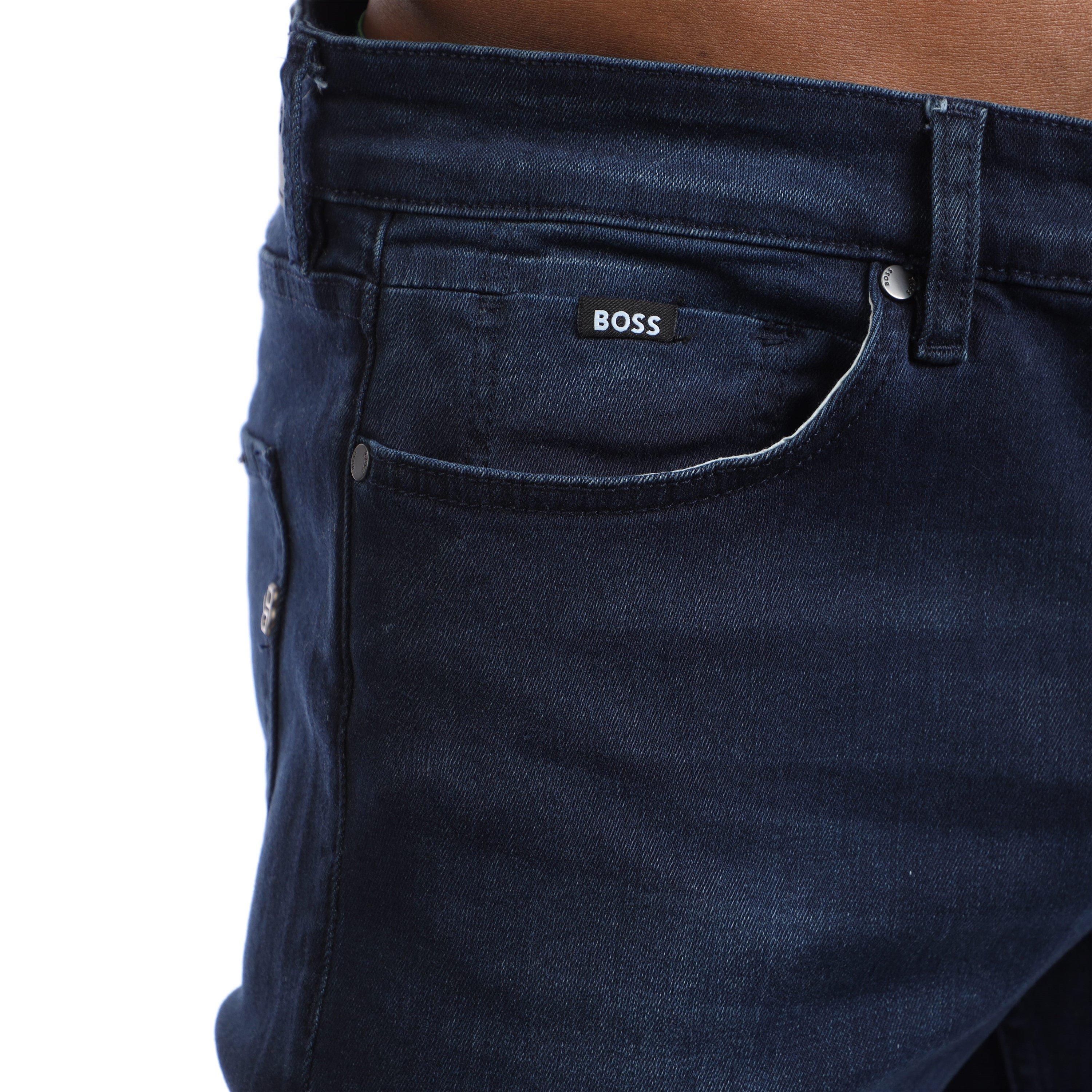 Navy - Boss - P-Delaware Slim-Fit Jeans in Stretch Denim - 4