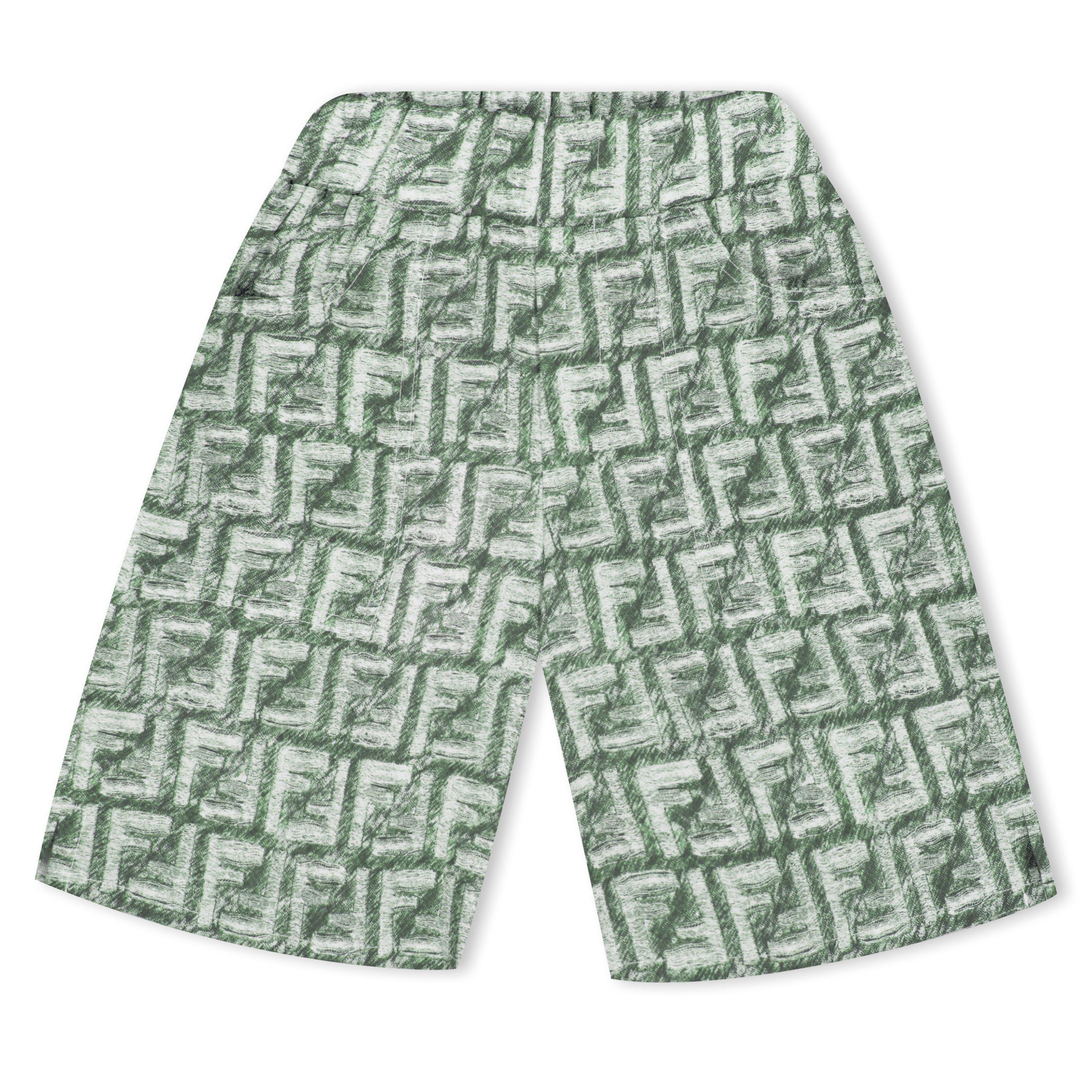 Fendi Ff Shorts Juniors - Green F1MTQ - Size 10Y