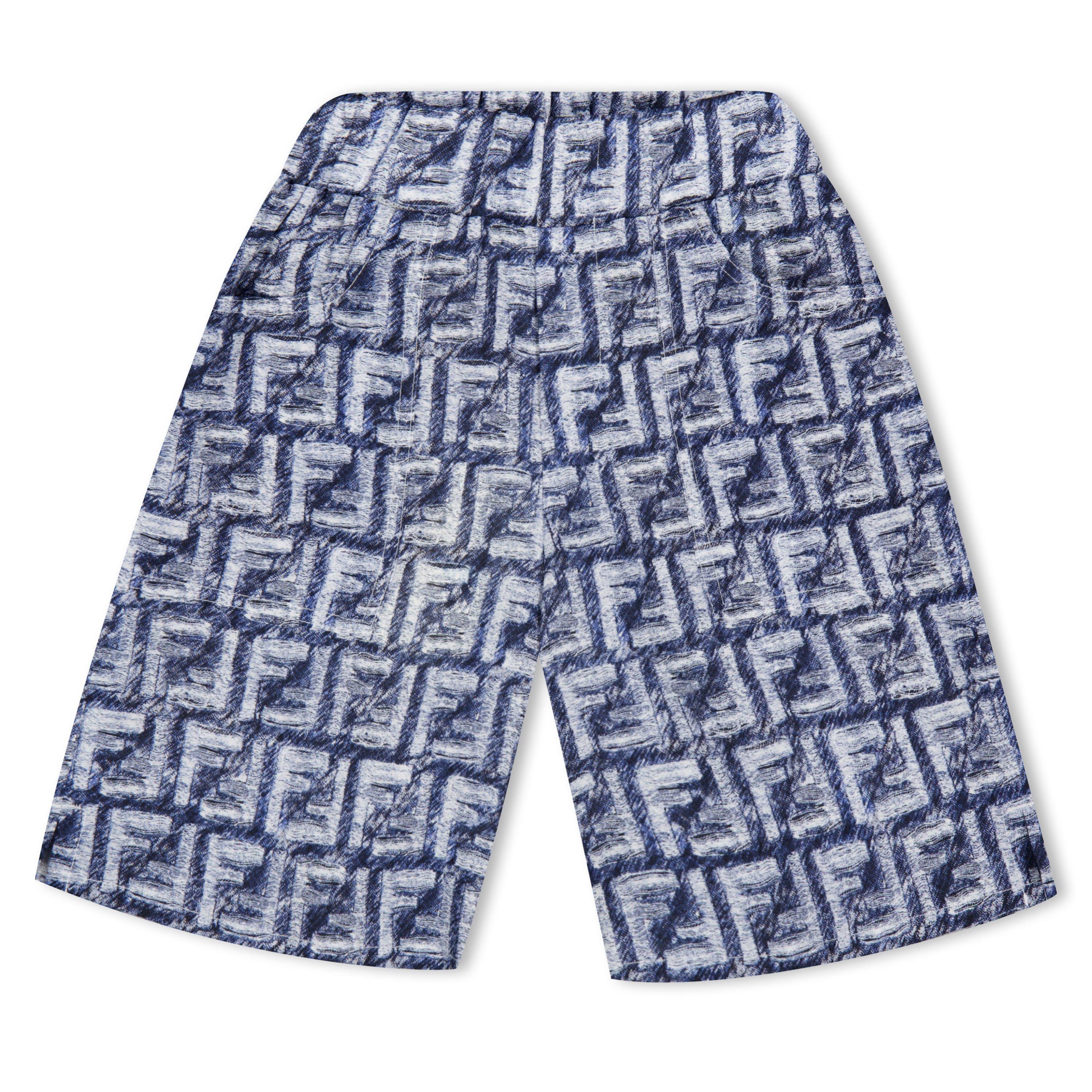 Fendi Ff Shorts Juniors - Blue F04V6 - Size 10Y