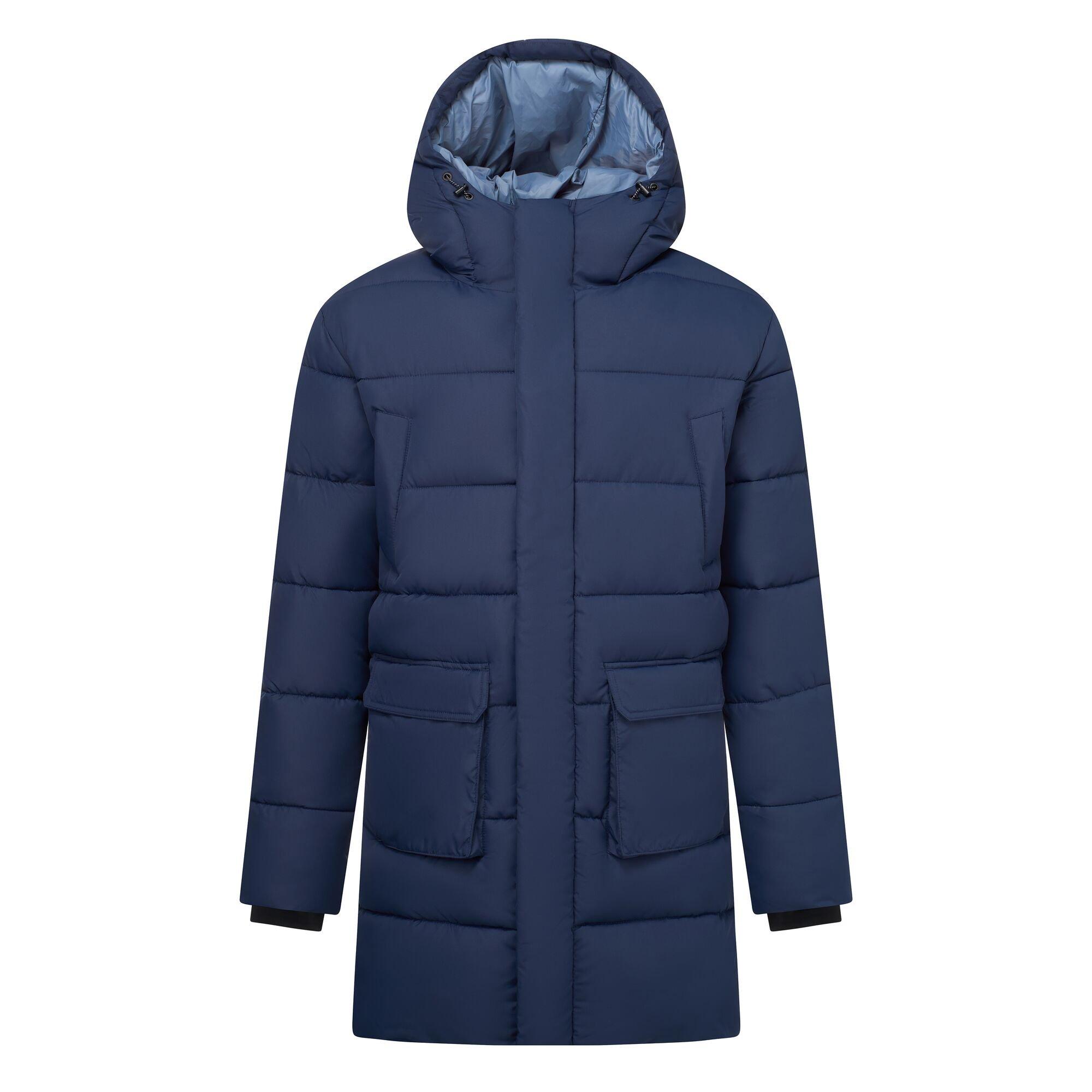 Navy(Grey Mirag - Regatta - Mens Marek Longline Insulated Jacket - 8
