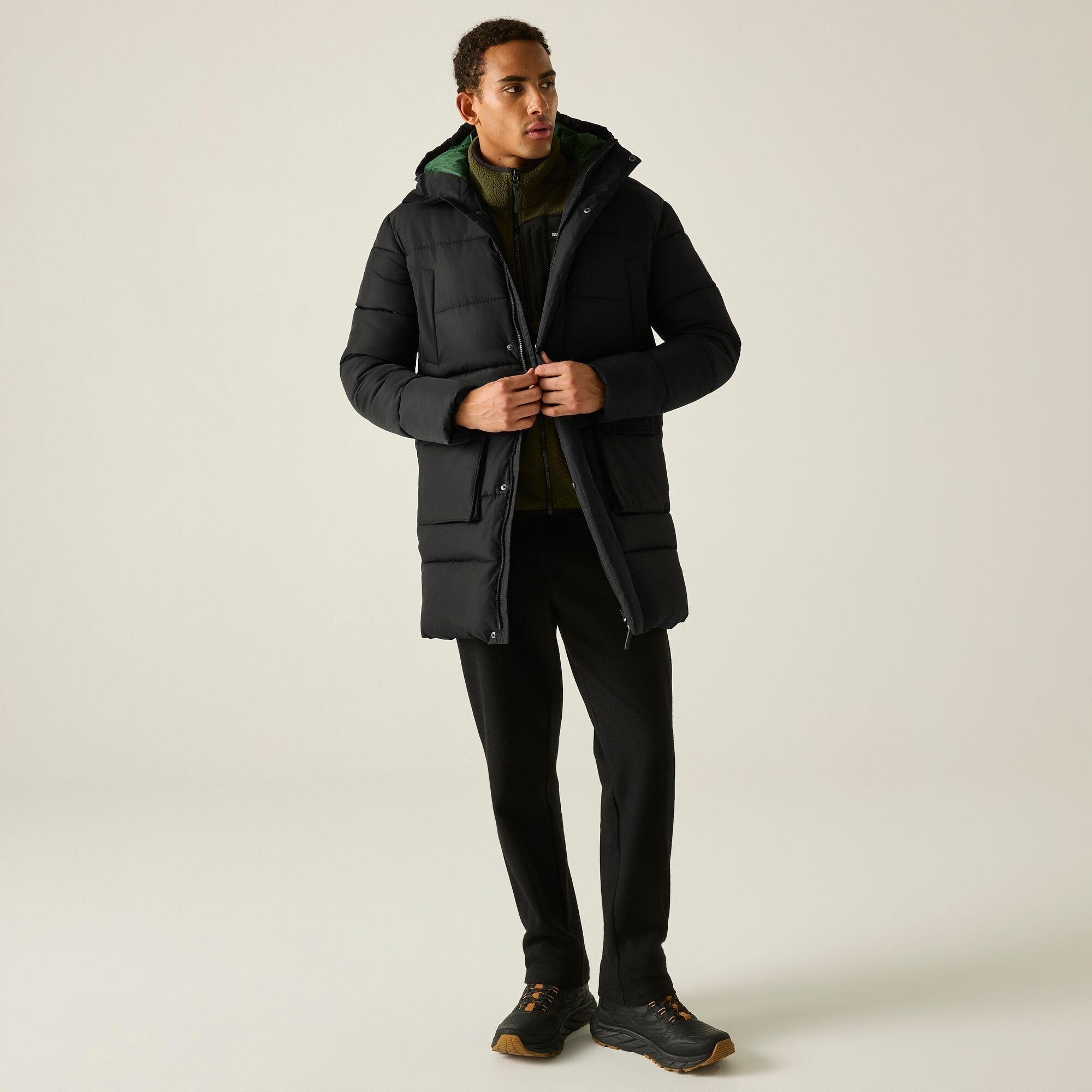 Black(Pineneedl - Regatta - Mens Marek Longline Insulated Jacket - 4