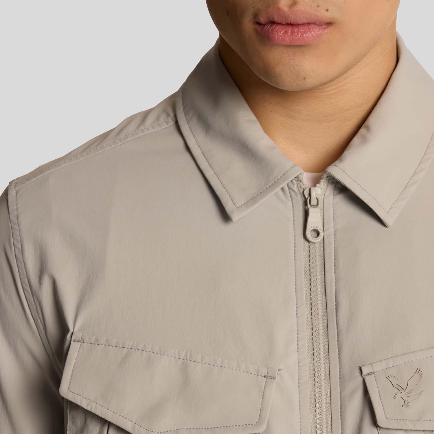 Grey - Lyle and Scott - Nylon Pocket Overshirt - 4