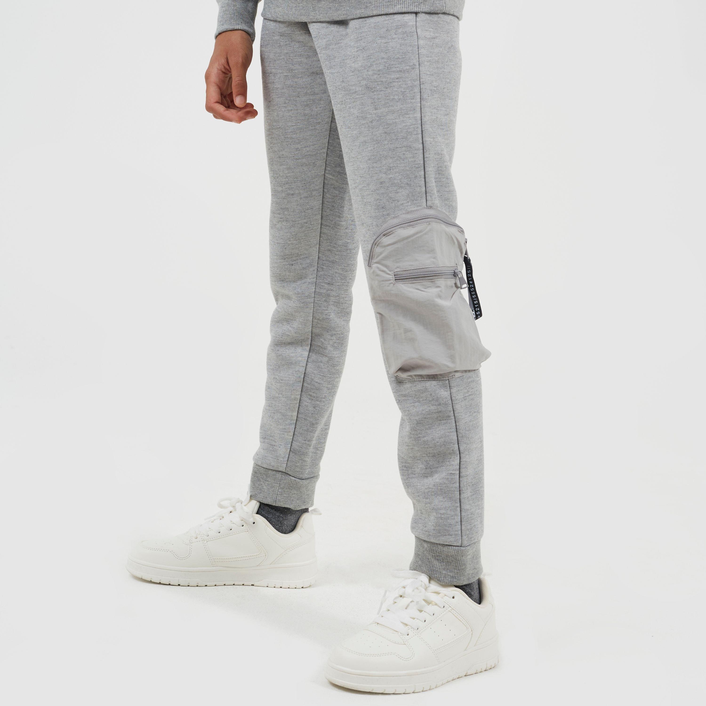 Light Grey - Brave Soul - Boys Skinny Fit Joggers - 1