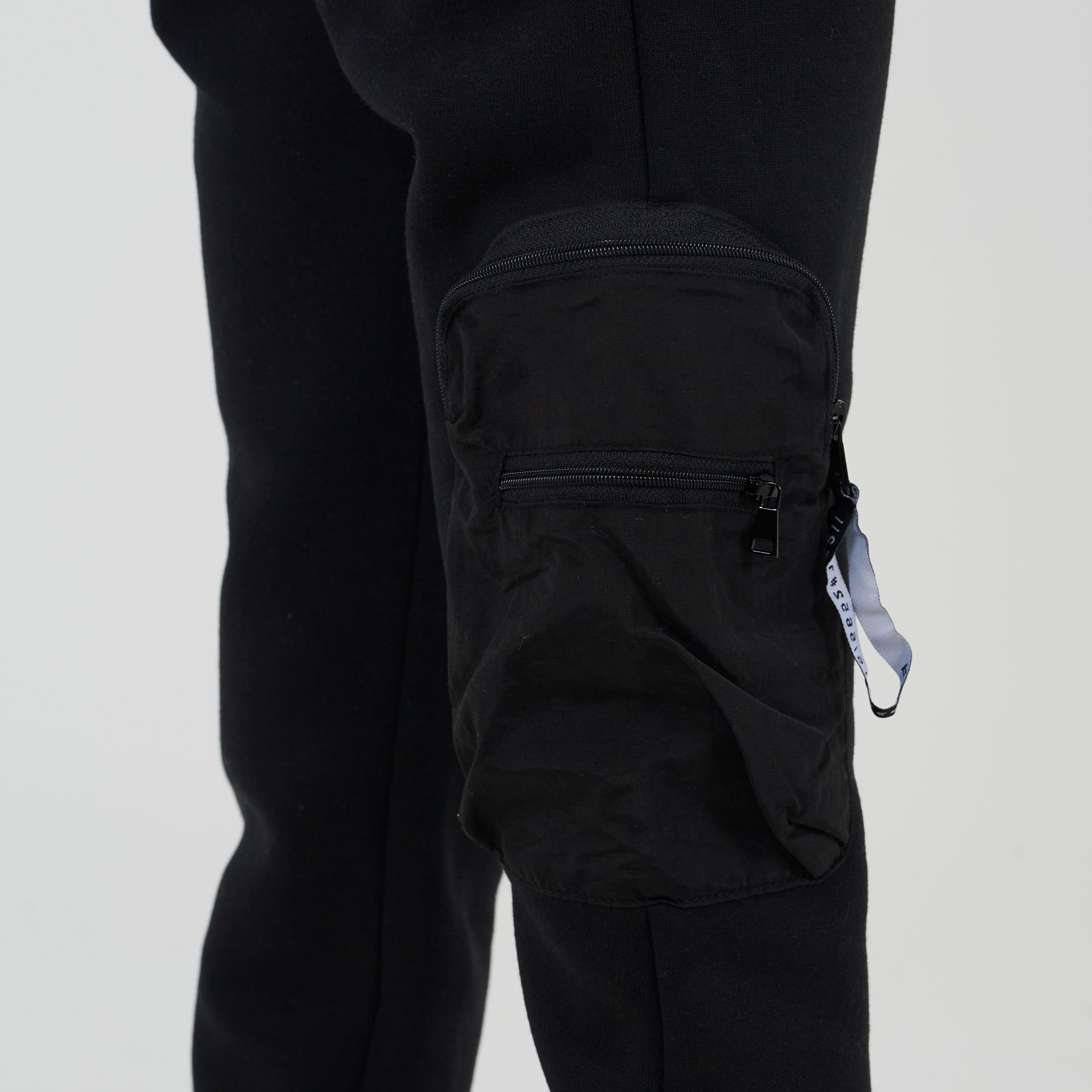 Black - Brave Soul - Boys Skinny Fit Joggers - 3