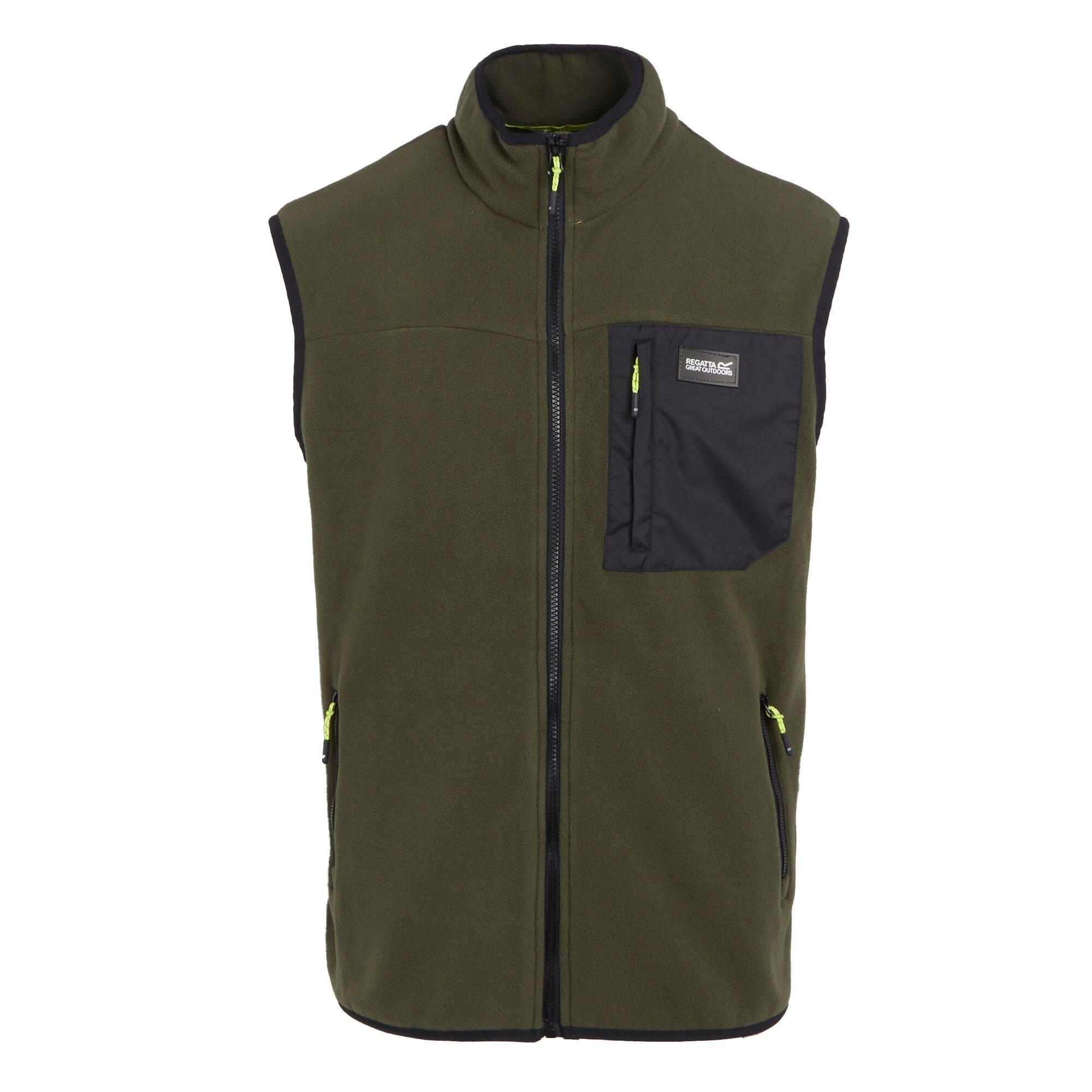Dark Khaki - Regatta - Men's Frankie Micro Fleece Sleeveless Gilet - 5