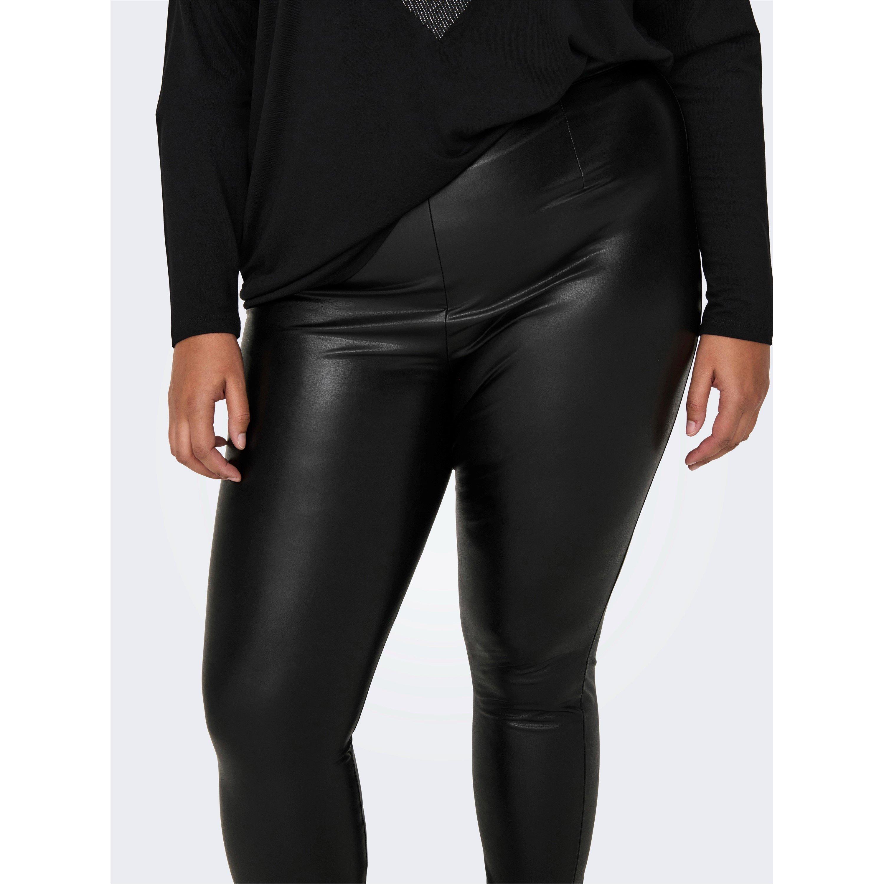 Black - Only - Leather Trouser - 2