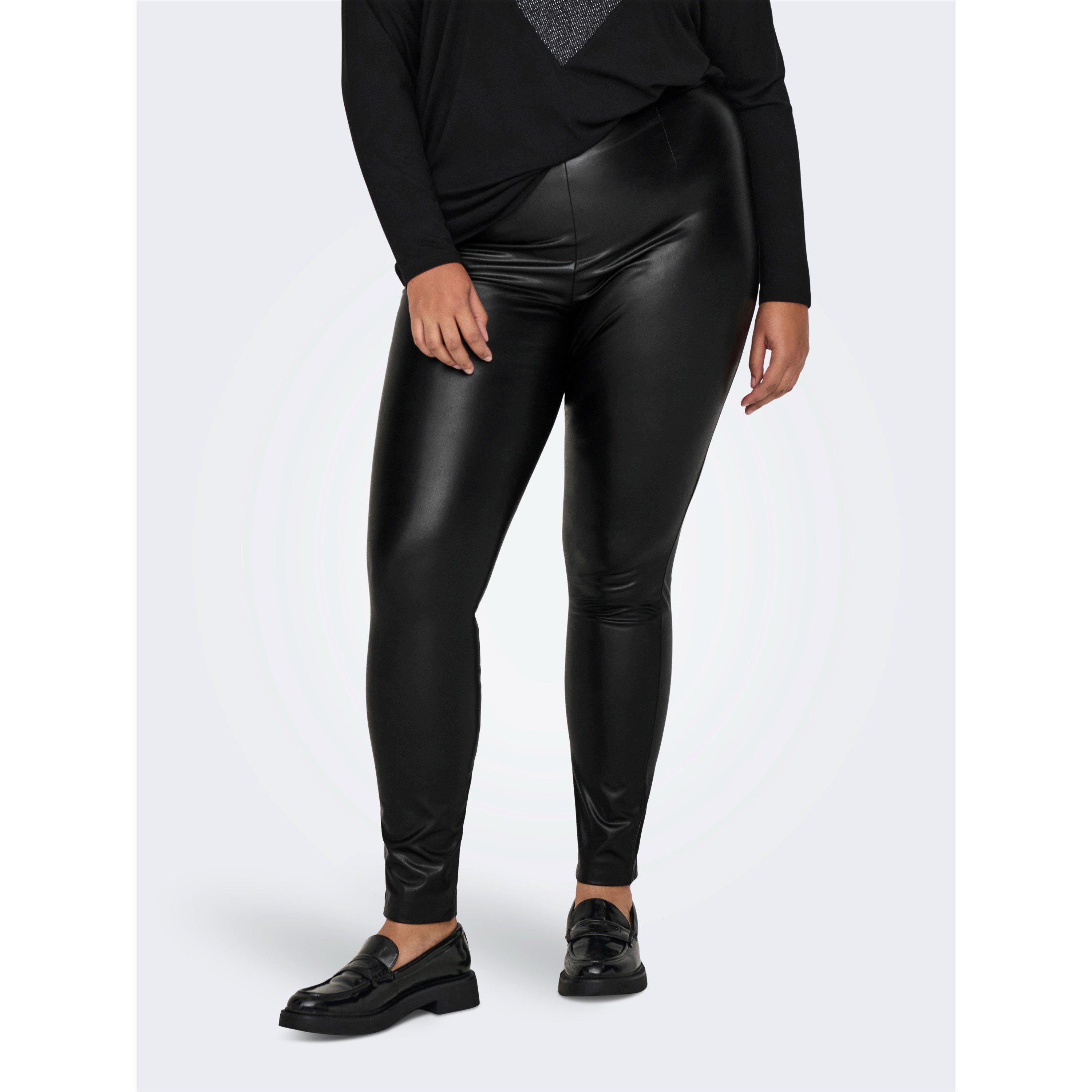 Black - Only - Leather Trouser - 3