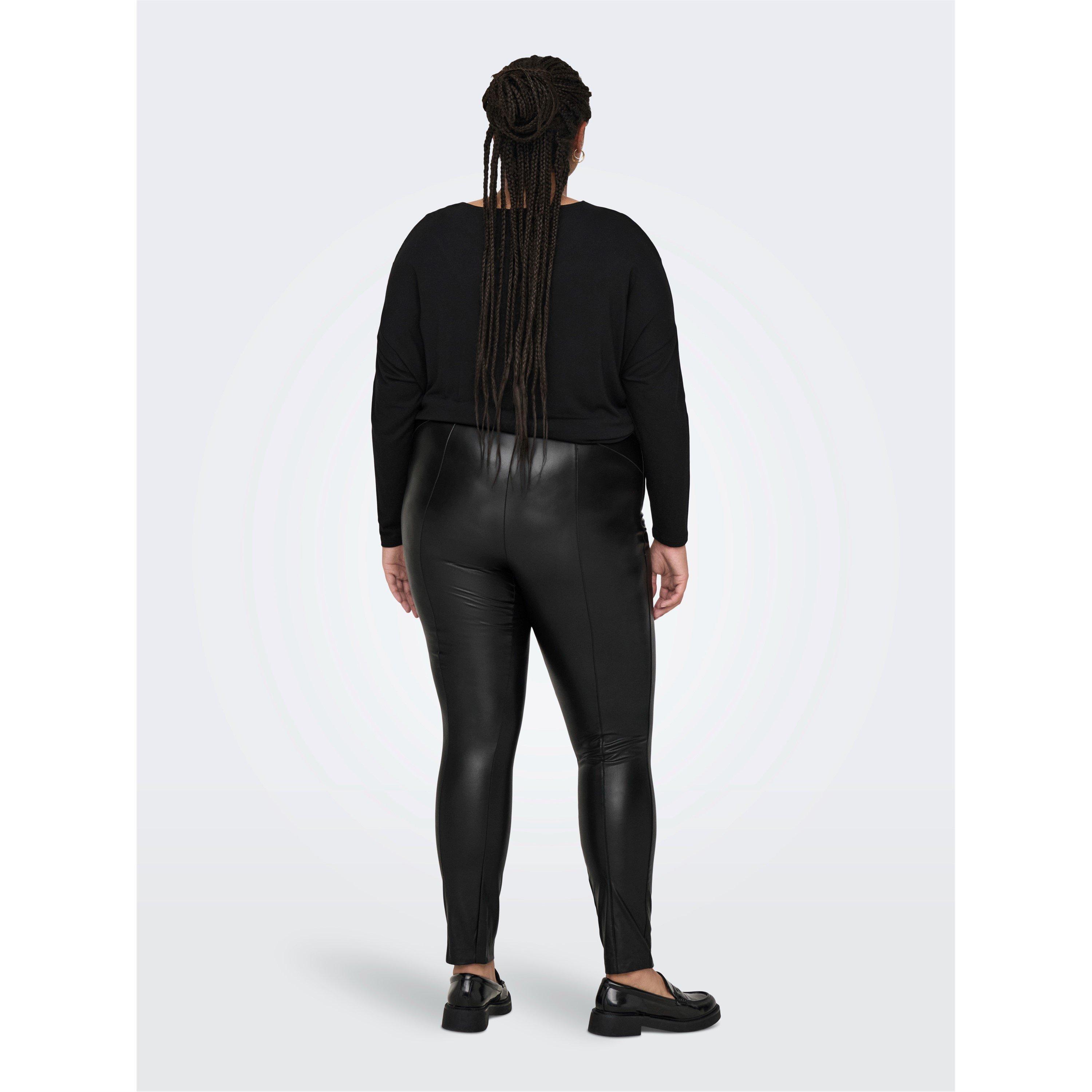 Black - Only - Leather Trouser - 5