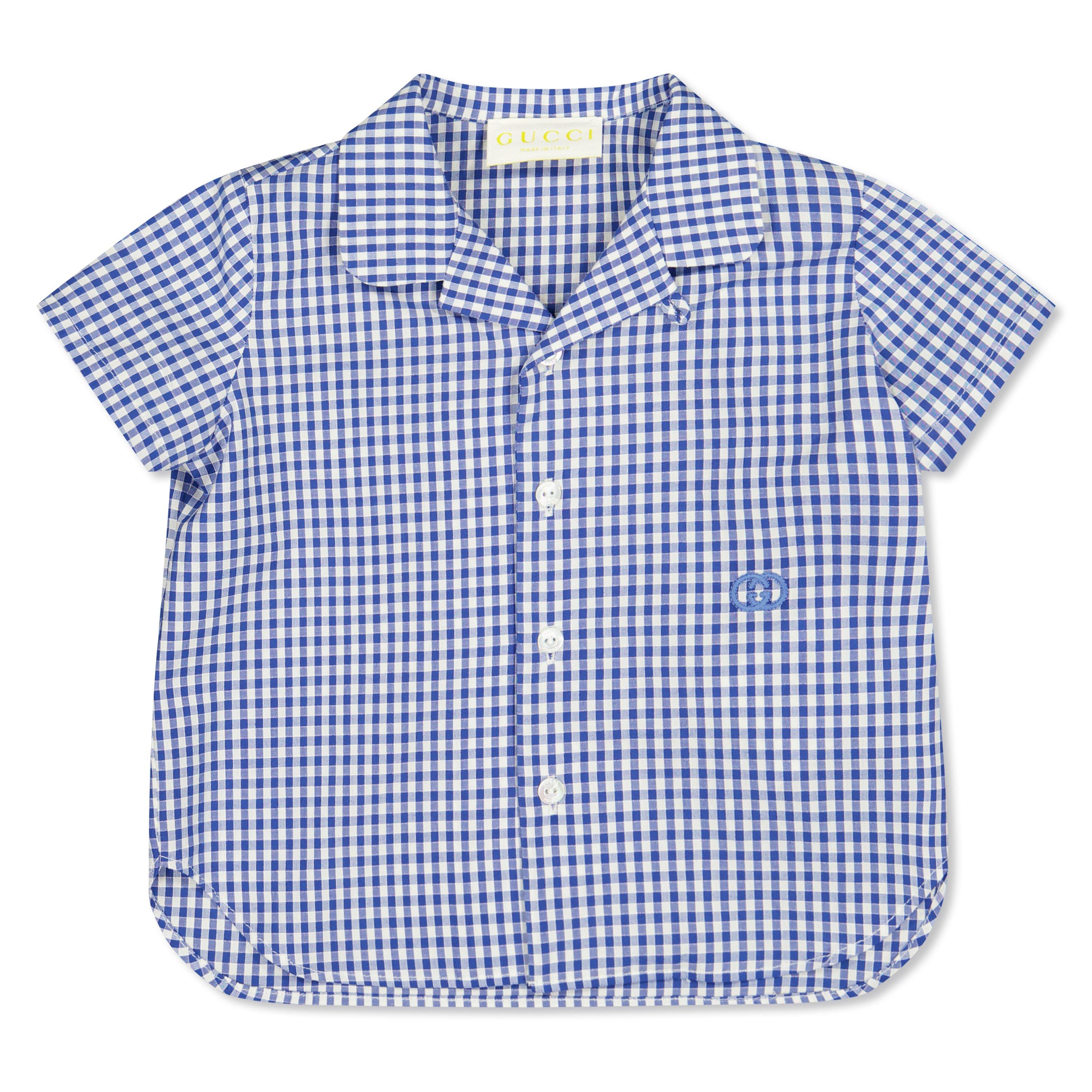 Blu/Wht 4421 - Gucci - Gucci Check Shirt In61 - 1
