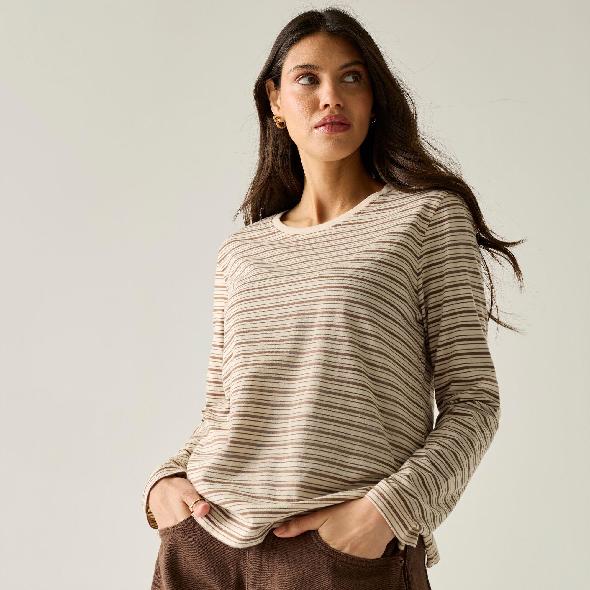 Light Vanilla/M - Regatta - Women's Federica Long-Sleeve T-Shirt - 4