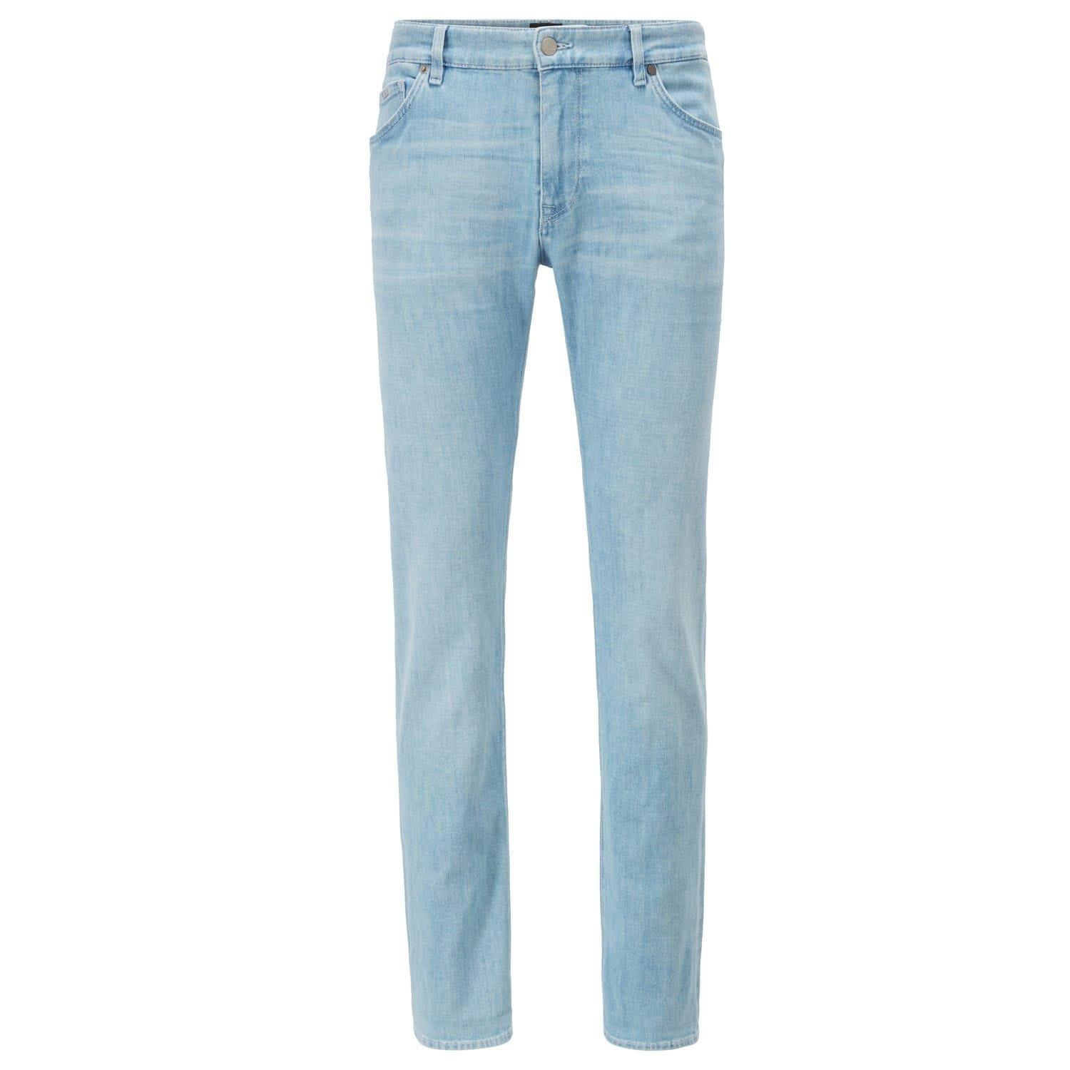 Light Blue - Boss - Maine3 Slim-Fit Jeans - 1