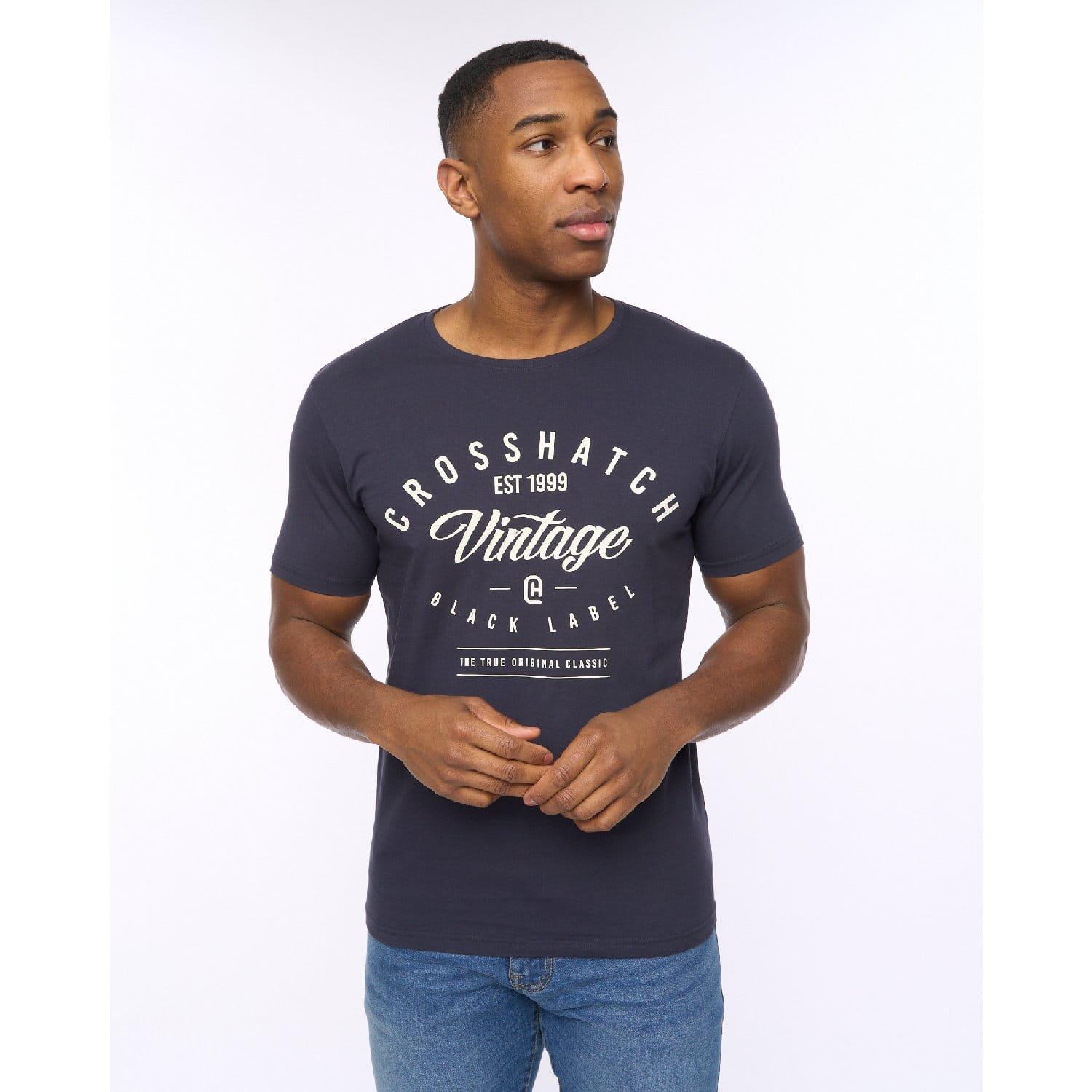 Multi Colour - Crosshatch - 5 Pack of College Theme Print T-Shirts - 7