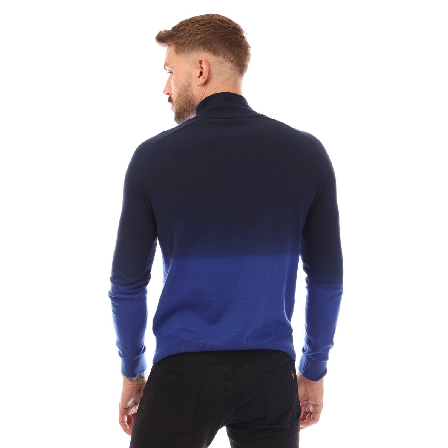 Blue - Boss - Gesso Half Zip Sweater - 2