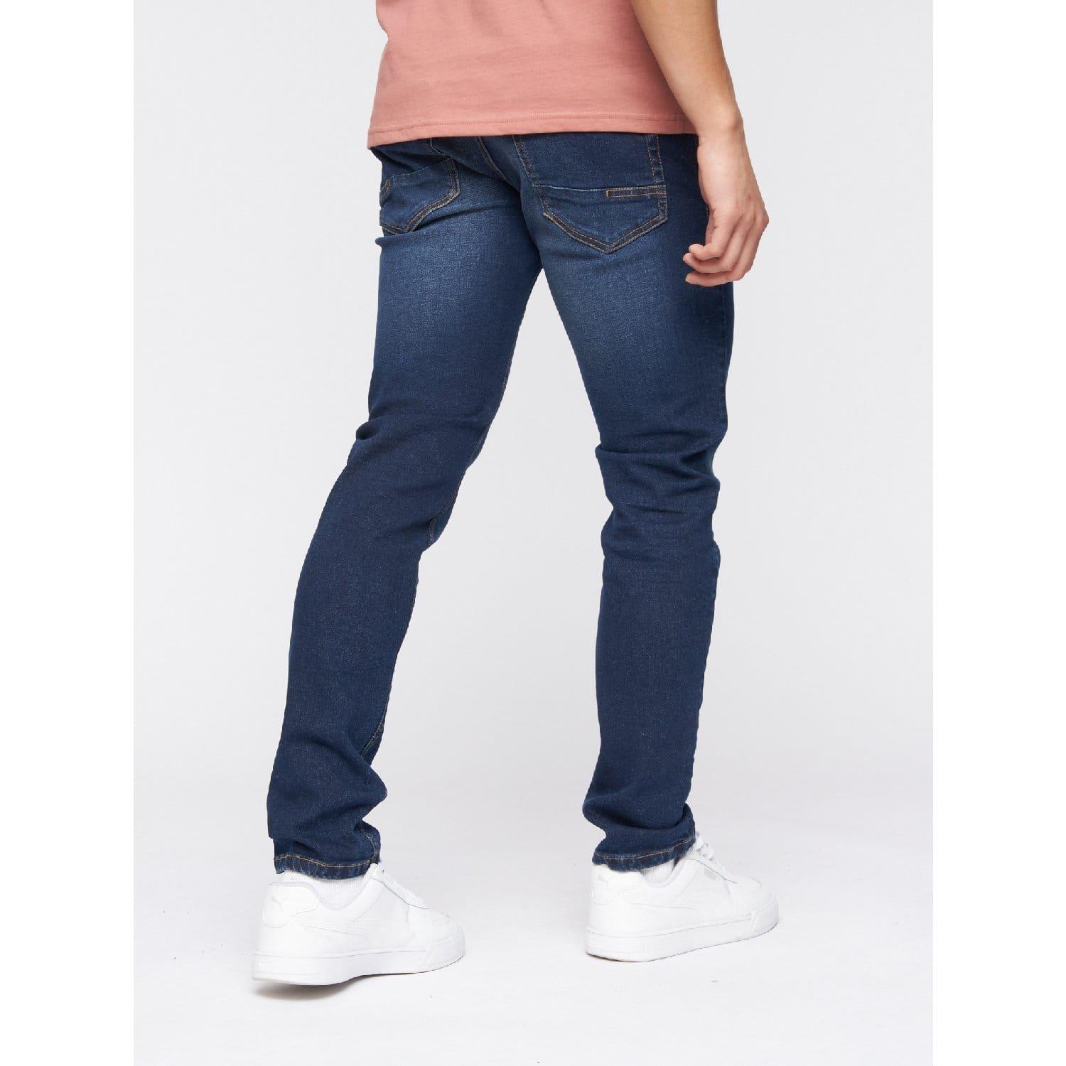 Blue - Crosshatch - Buraca Slim-Fit Jeans - 4