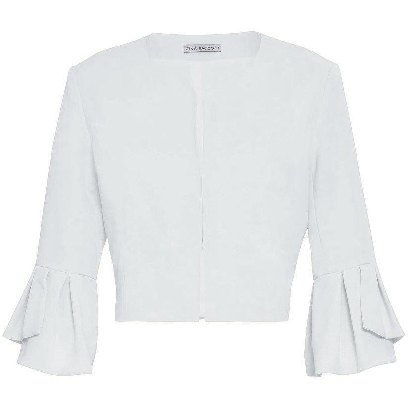 Silver Mist - Gina Bacconi - Women's Gigi Crepe Half-Length Sleeve Cape - 4