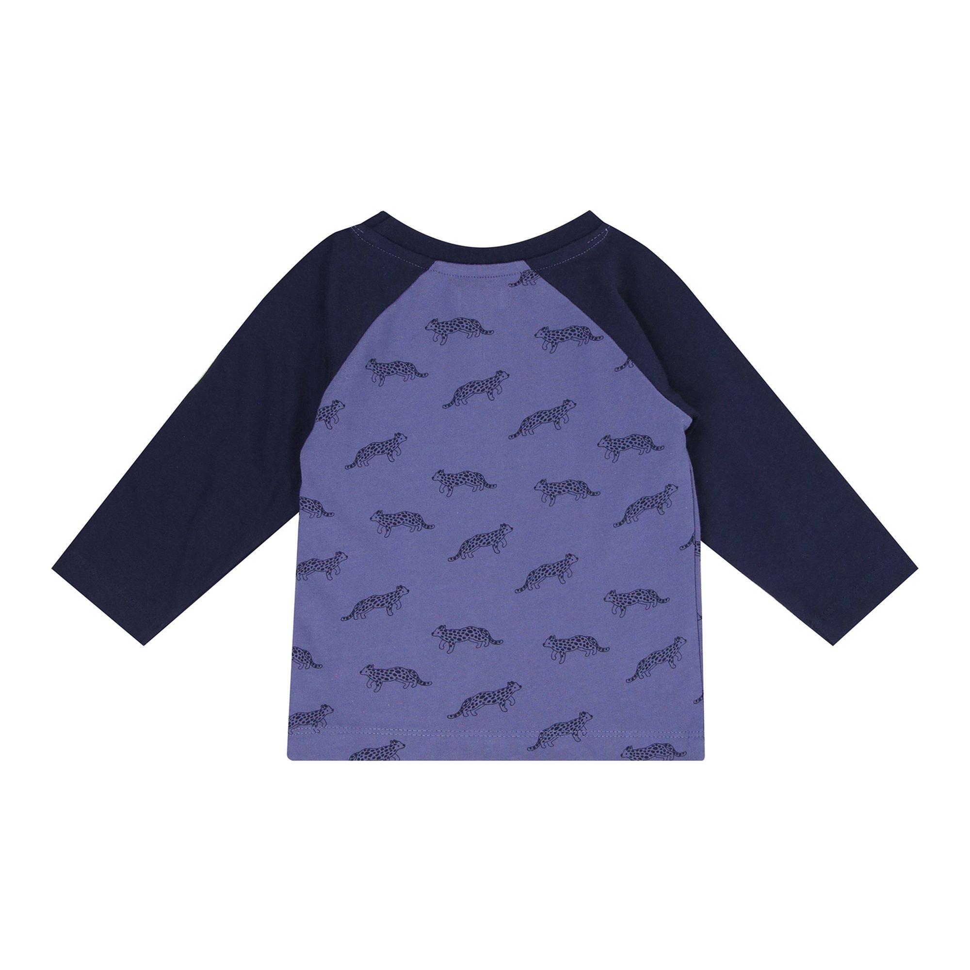 Blue - Lilly and Sid - Leopard Regular Fit T-Shirt - 2