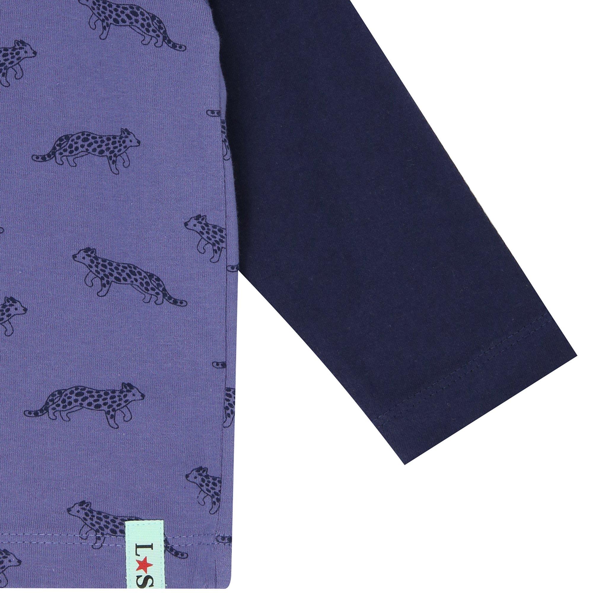 Blue - Lilly and Sid - Leopard Regular Fit T-Shirt - 4