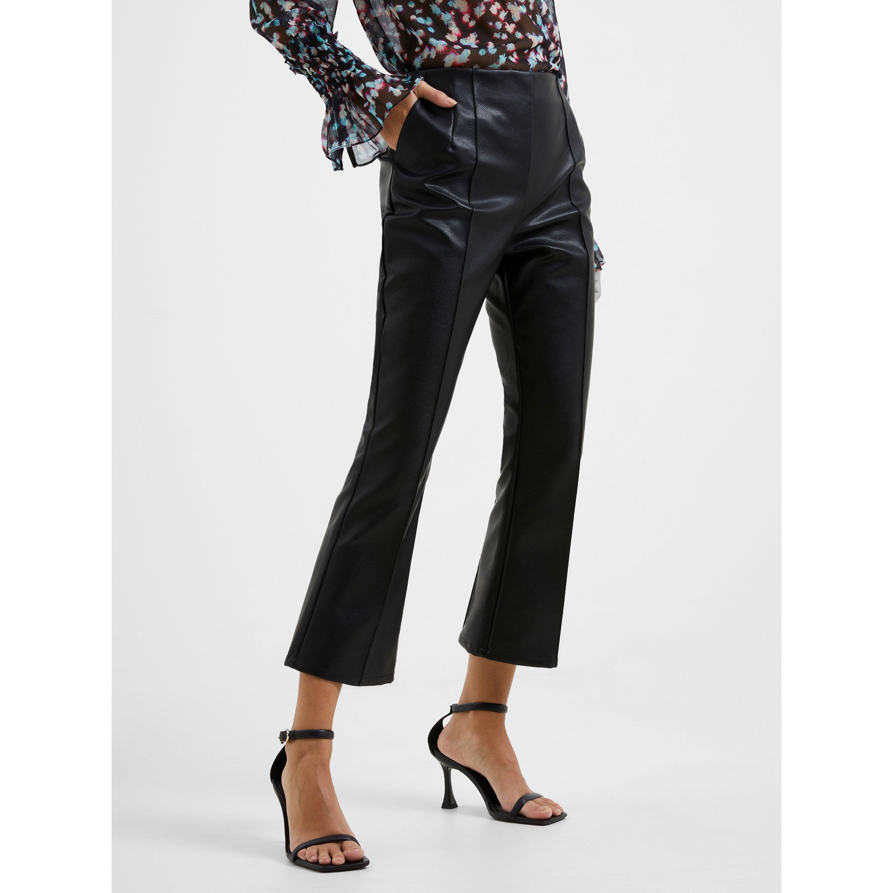 01-Blackout - French Connection - Women's Claudia Leather Trousers - 2