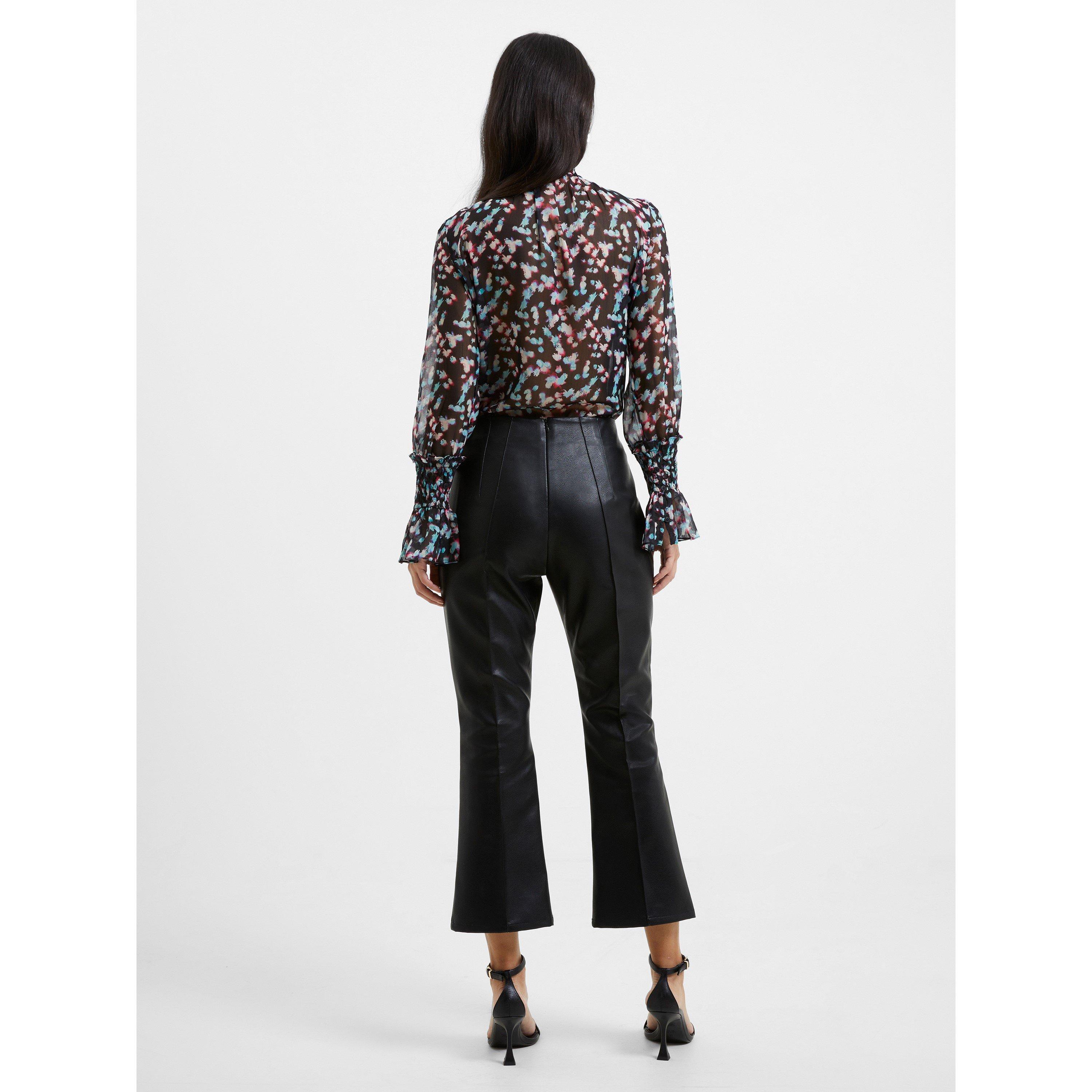 01-Blackout - French Connection - Women's Claudia Leather Trousers - 3