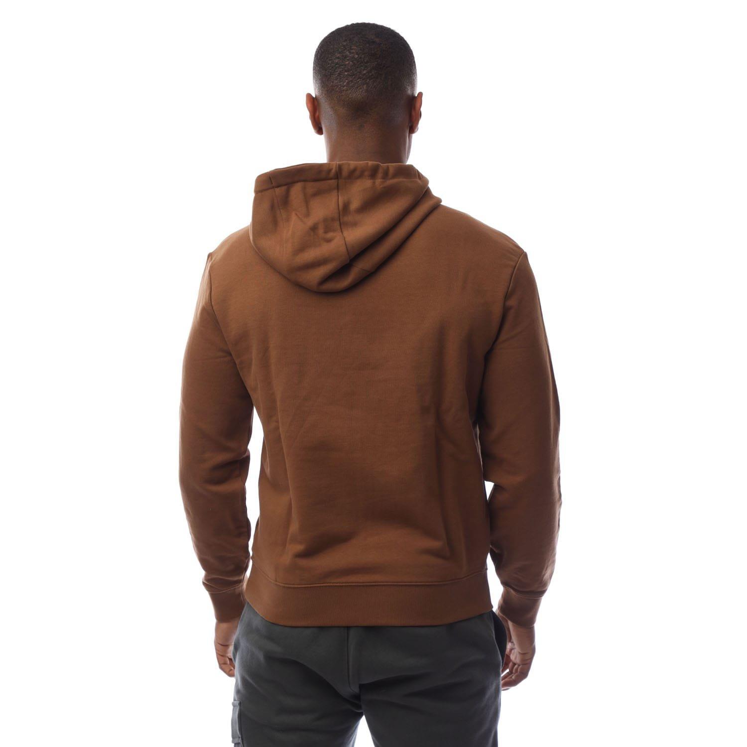 Brown - Hugo - Dapo Logo Print Hoodie - 2