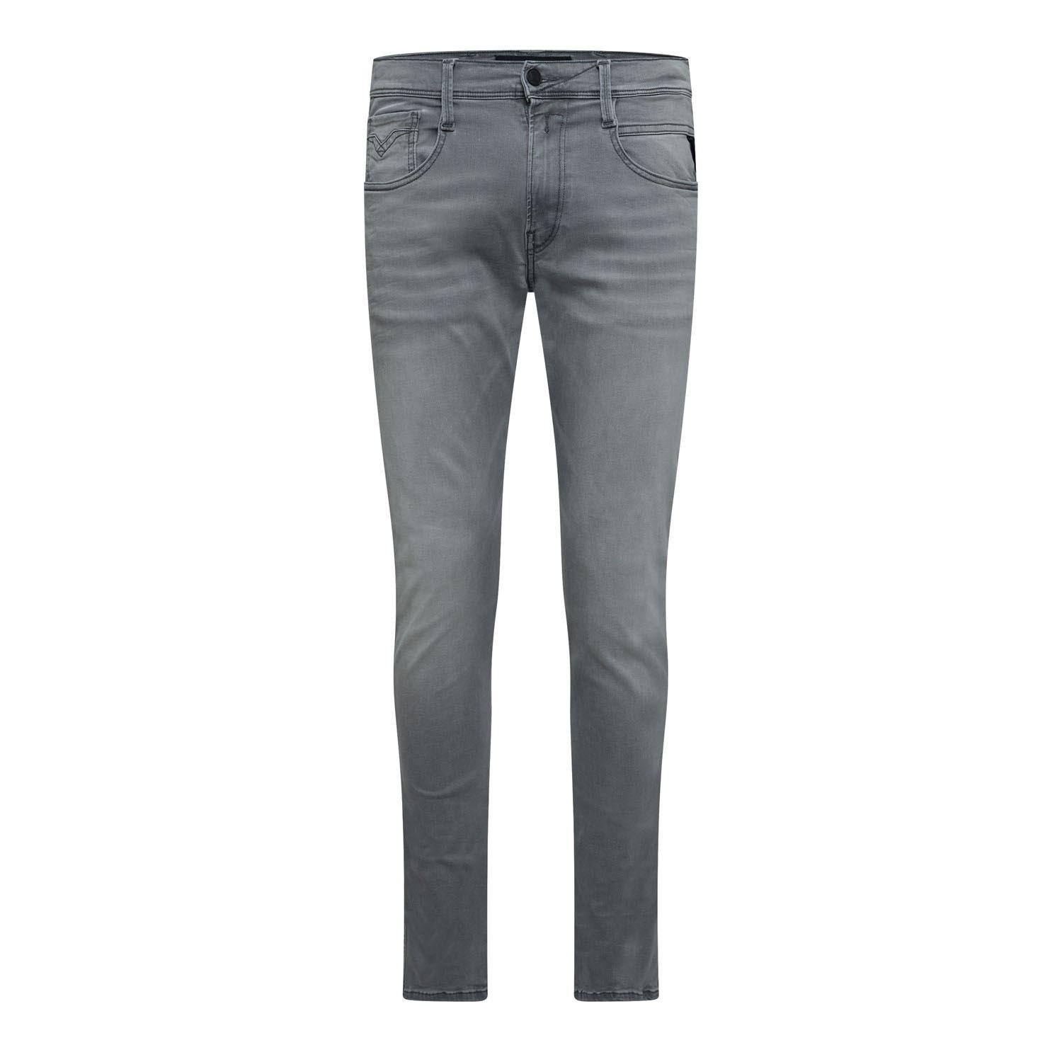 Grey - Replay - Anbass Slim-Fit Jeans - 1