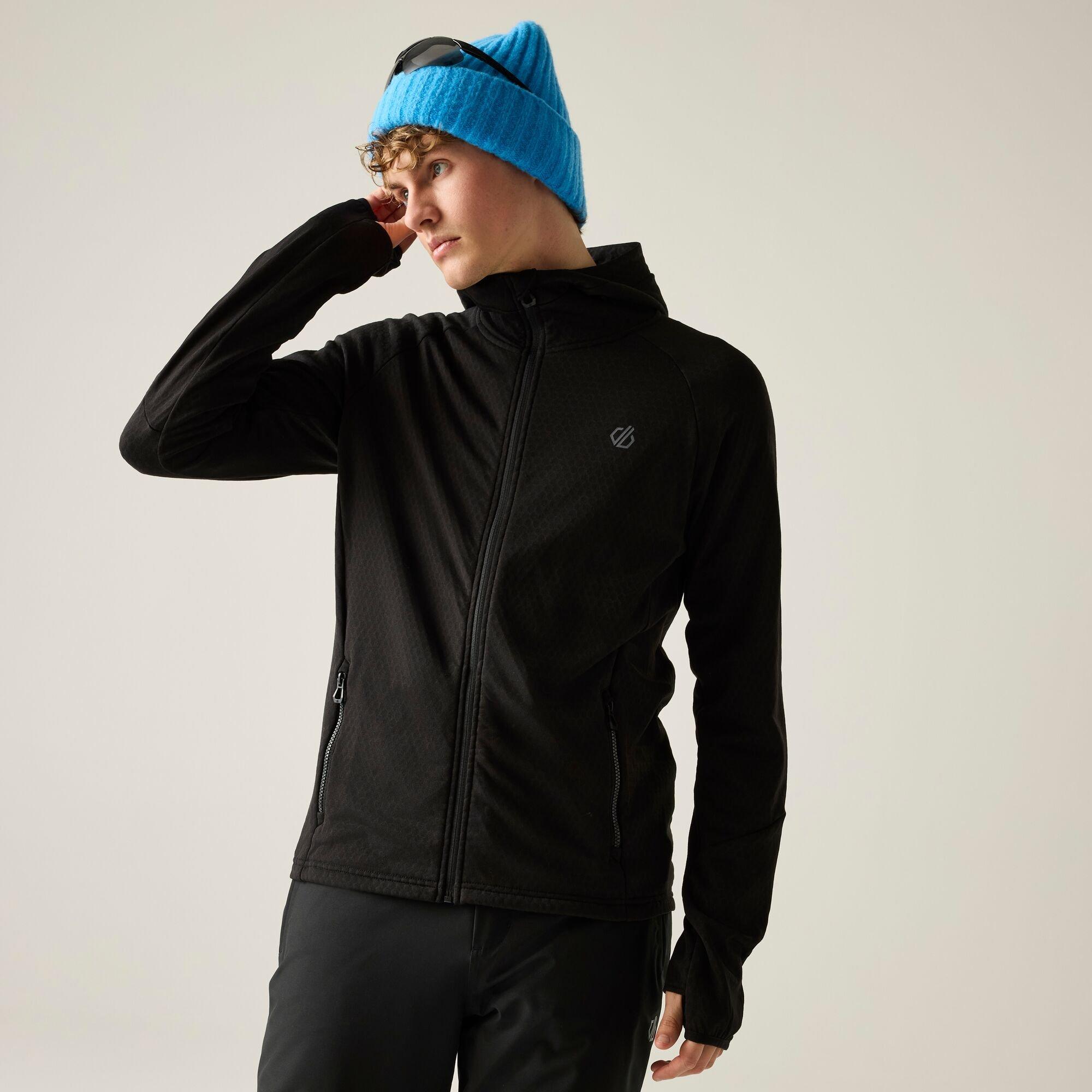 Black - Dare 2b - Mens Venture Hooded Midlayer - 1