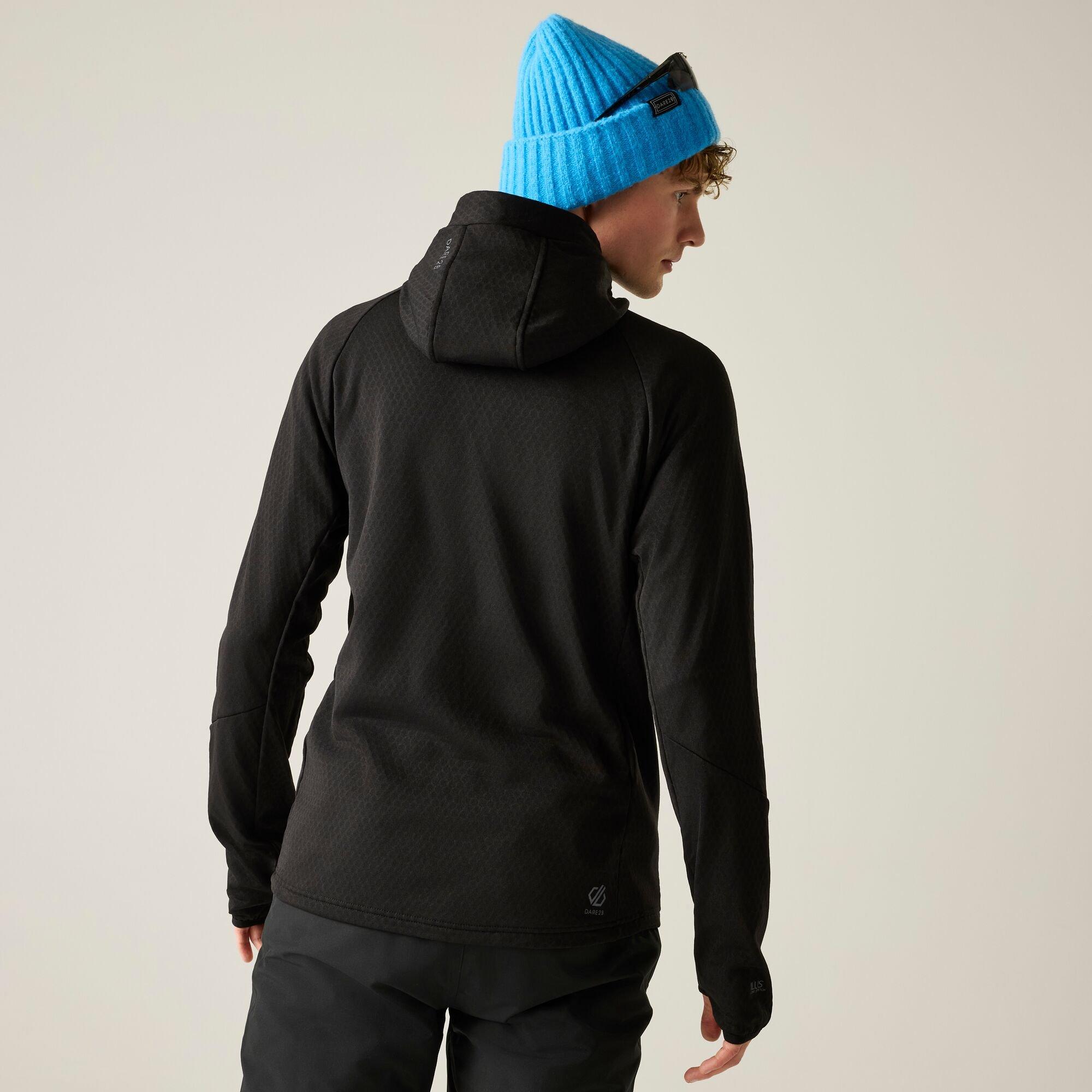 Black - Dare 2b - Mens Venture Hooded Midlayer - 2