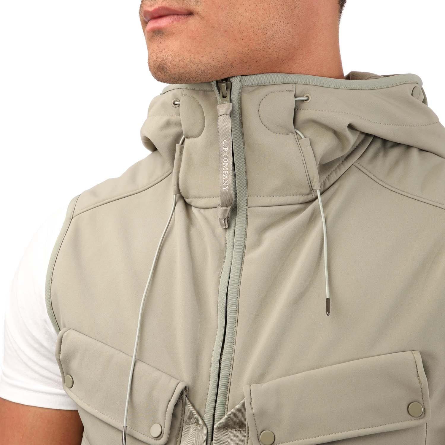 Grey - CP Company - Shell-R Mixed Goggle Vest - 3