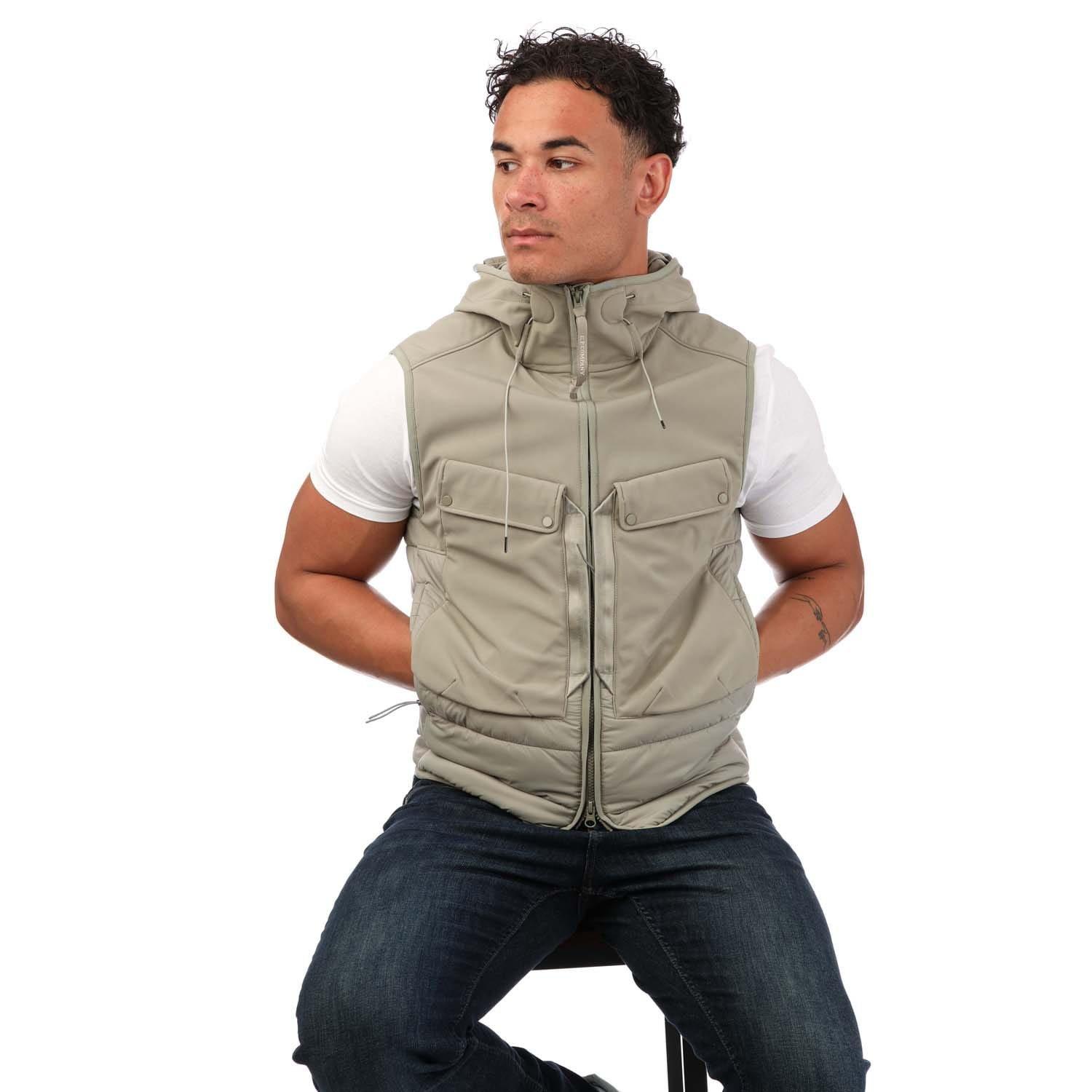 Grey - CP Company - Shell-R Mixed Goggle Vest - 5