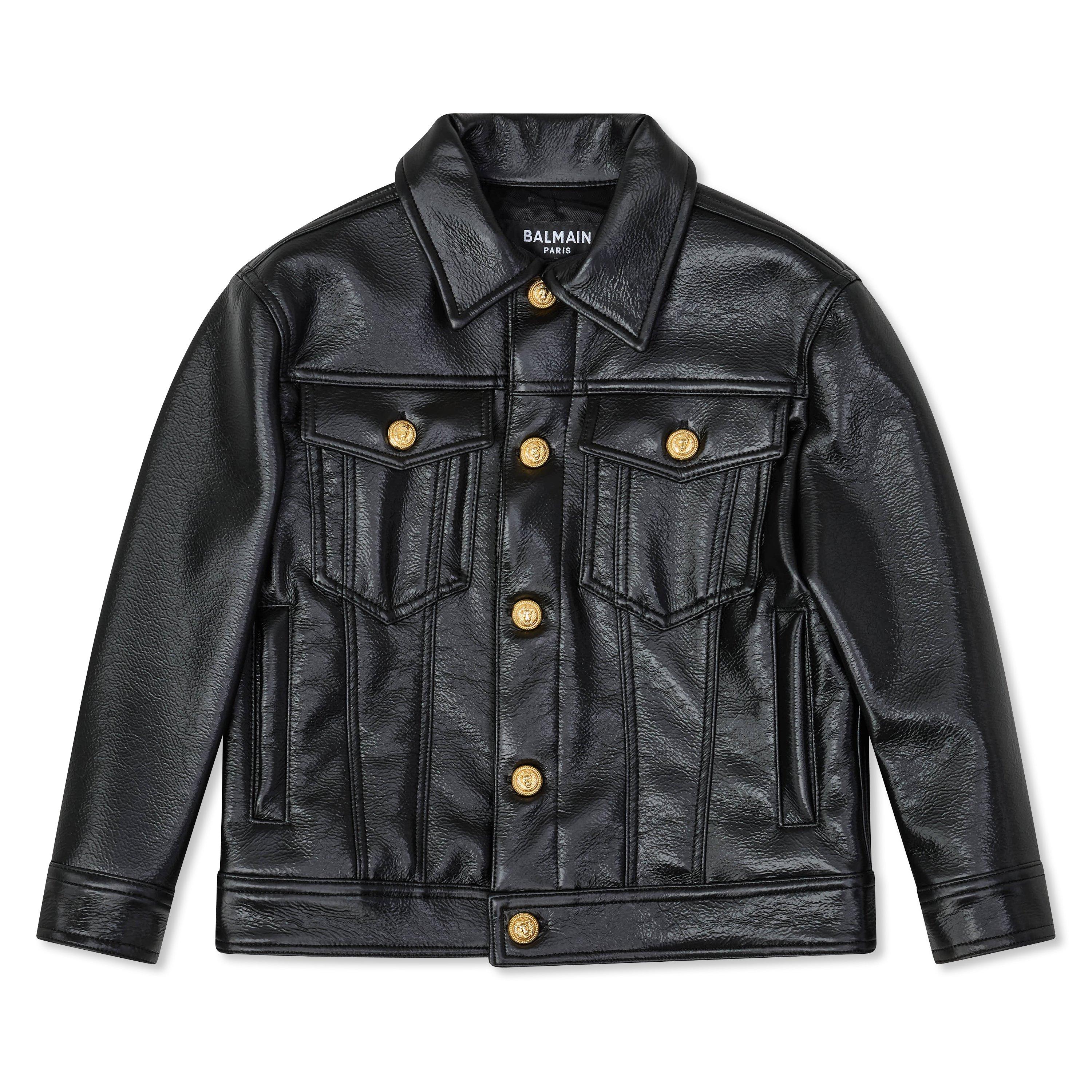 Balmain Unisex Kids' Logo Quilted Jacket