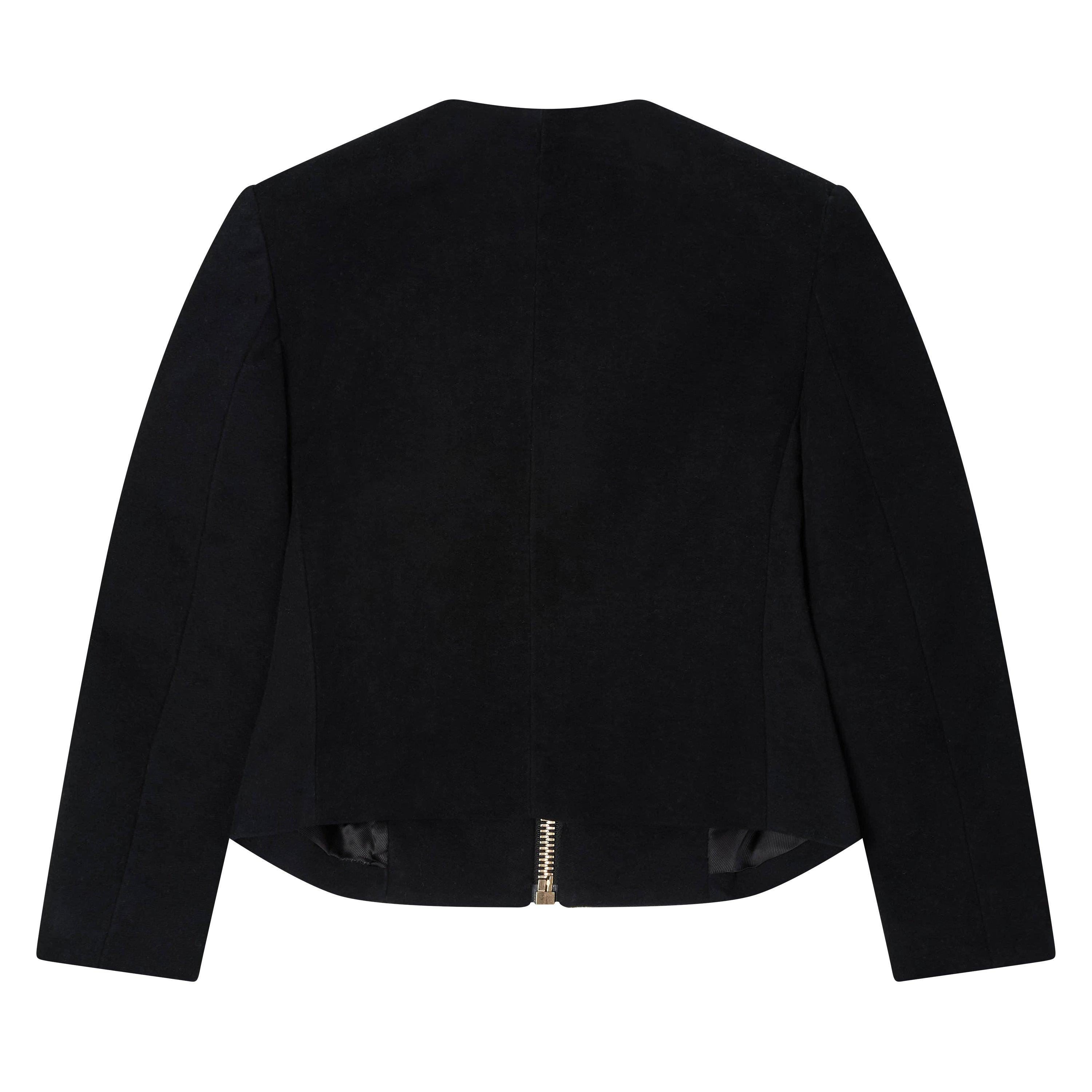 black/gold - Balmain - Unisex Kids Quilted Jacket - 2