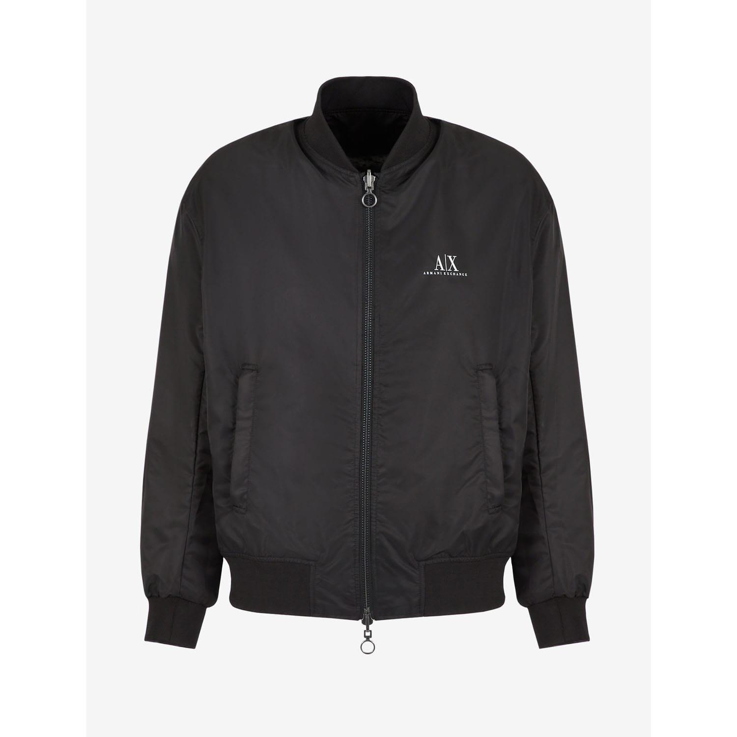 Black - Armani Exchange - Reversible Bomber Jacket - 3
