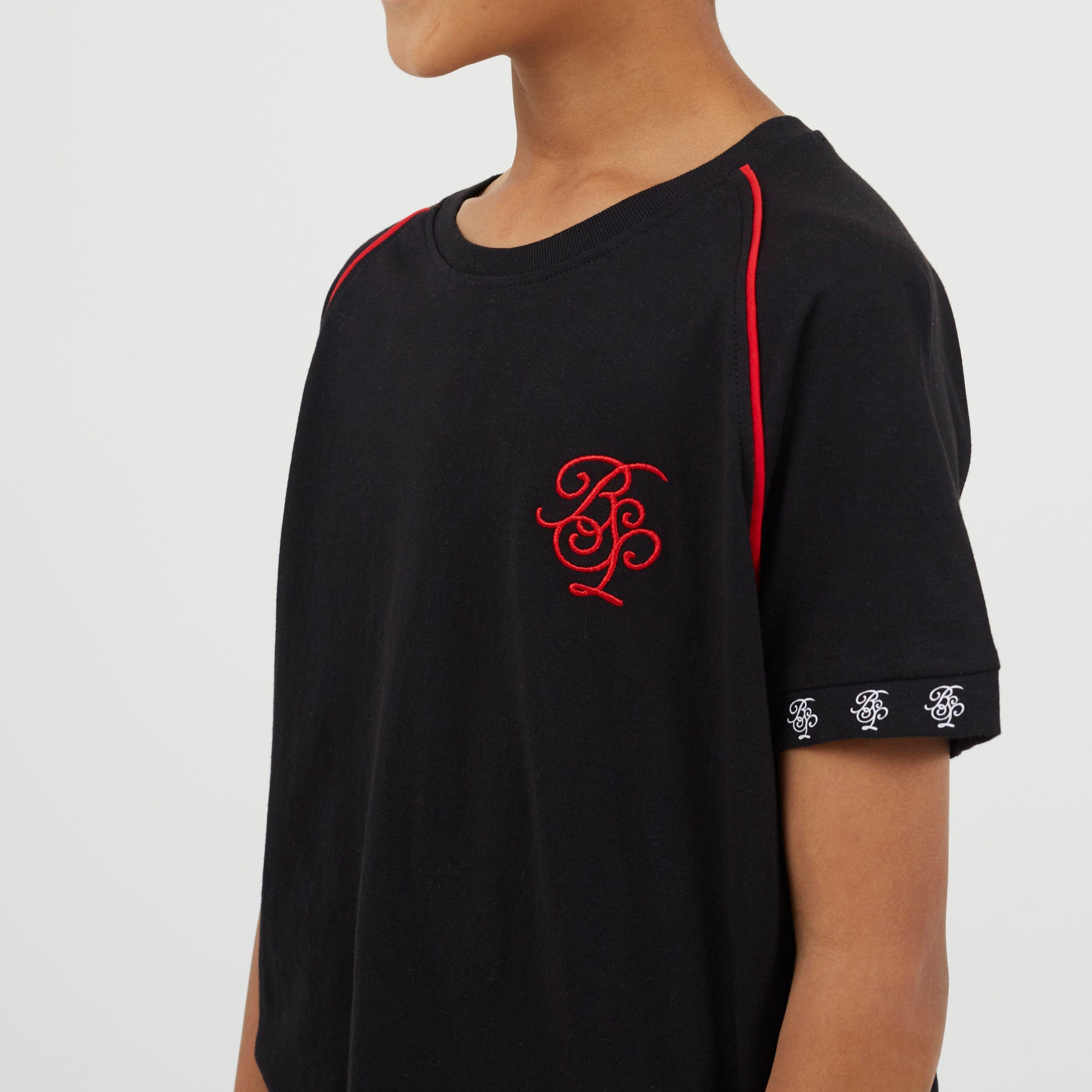 Black/Red - Brave Soul - Ss Knit Top Jn99 - 3