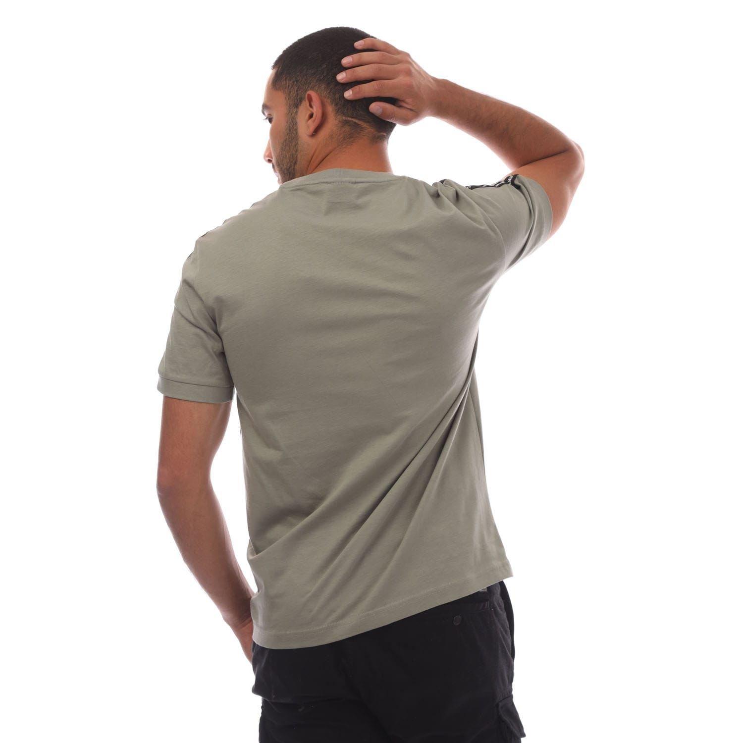Grey - EA7 - Logo Tape T-Shirt - 3