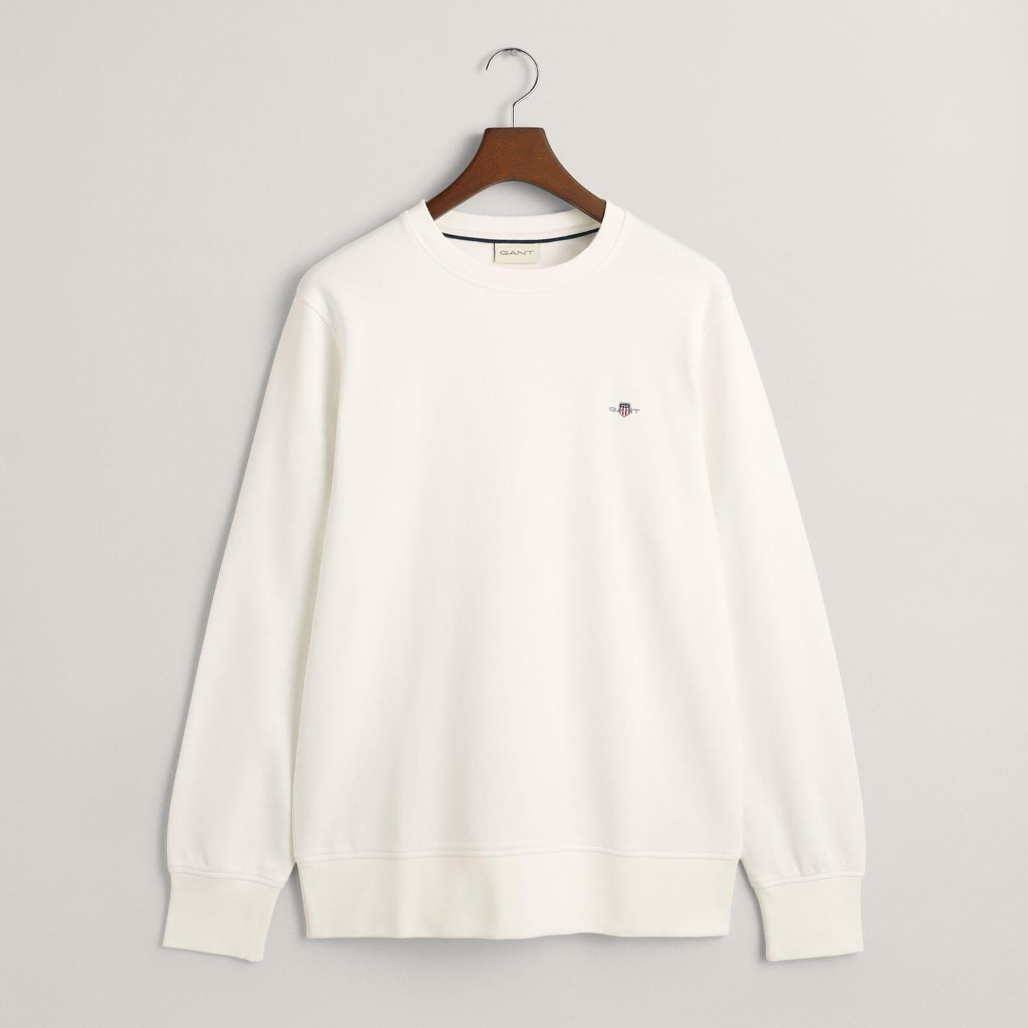 White - Gant - Embroidered Archive Shield Crewneck Sweatshirt