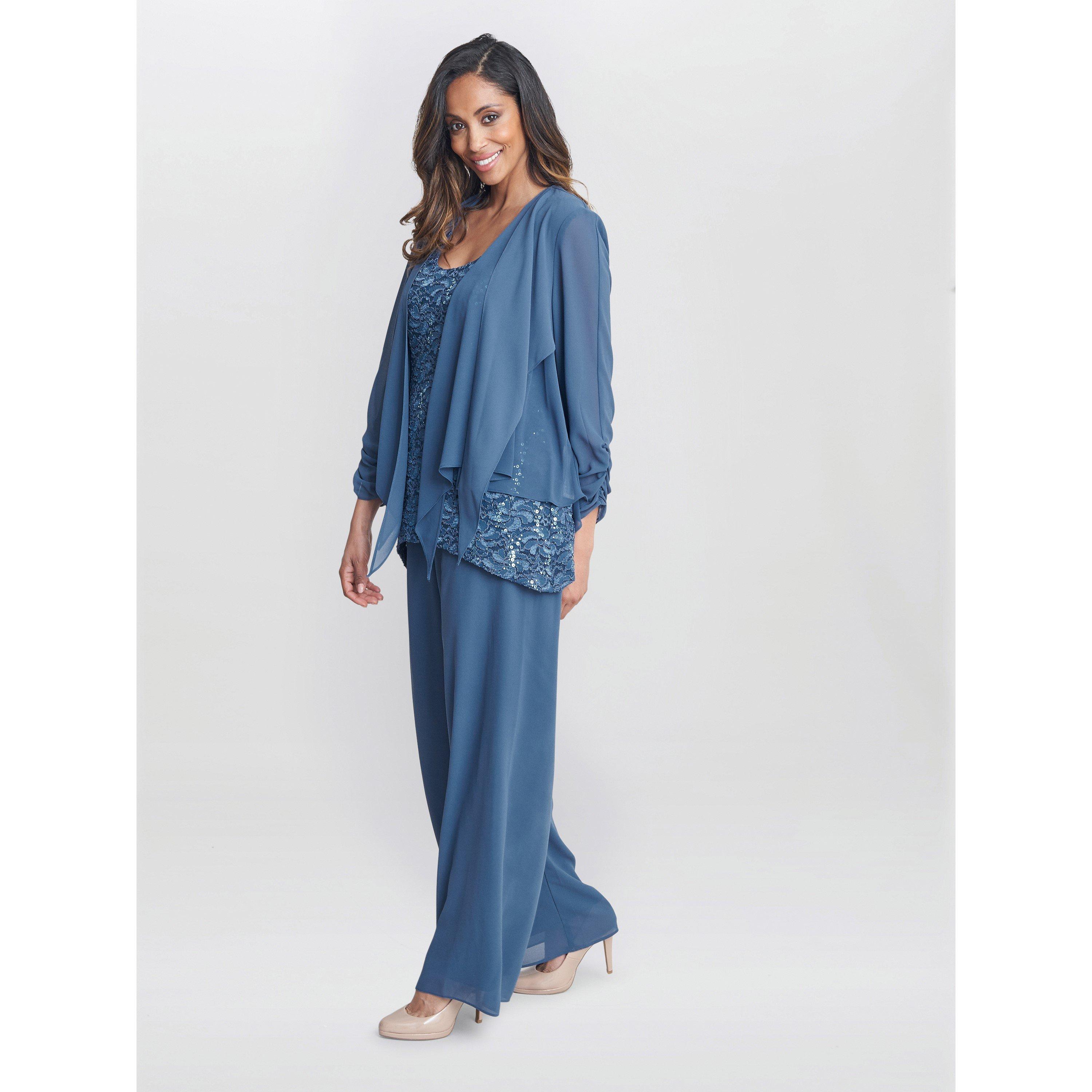 Wedgewood - Gina Bacconi - Julia 3 Piece Trouser Suit with Jacket - 3