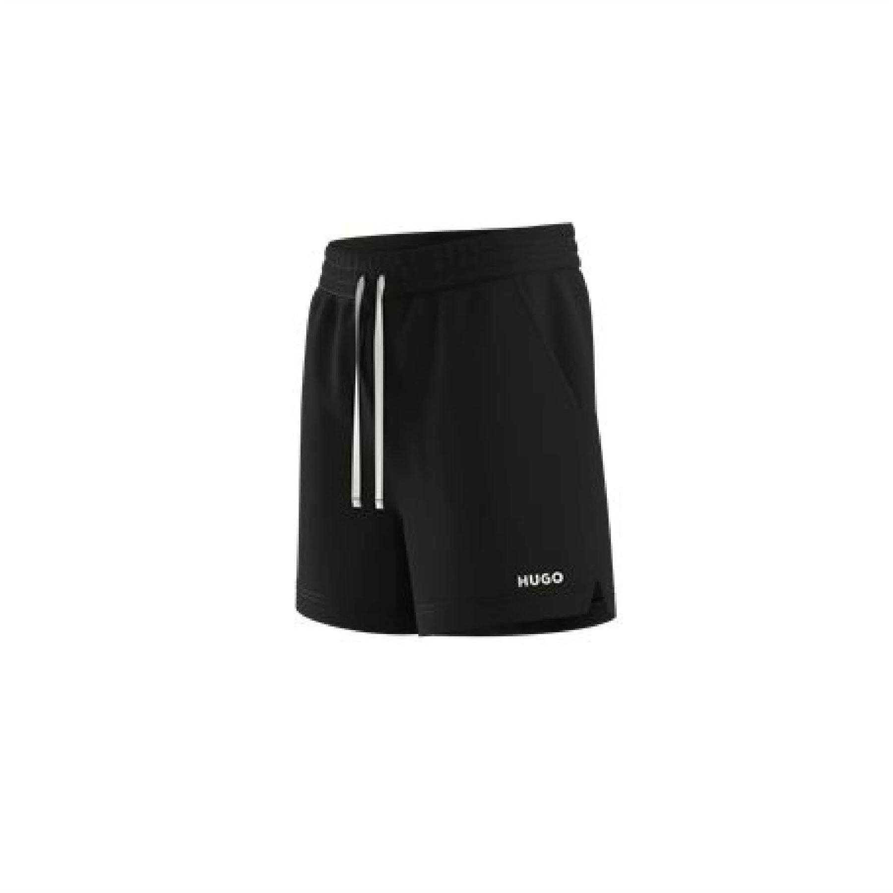 Black - Hugo - Dulasho Contrast Logo Shorts - 4