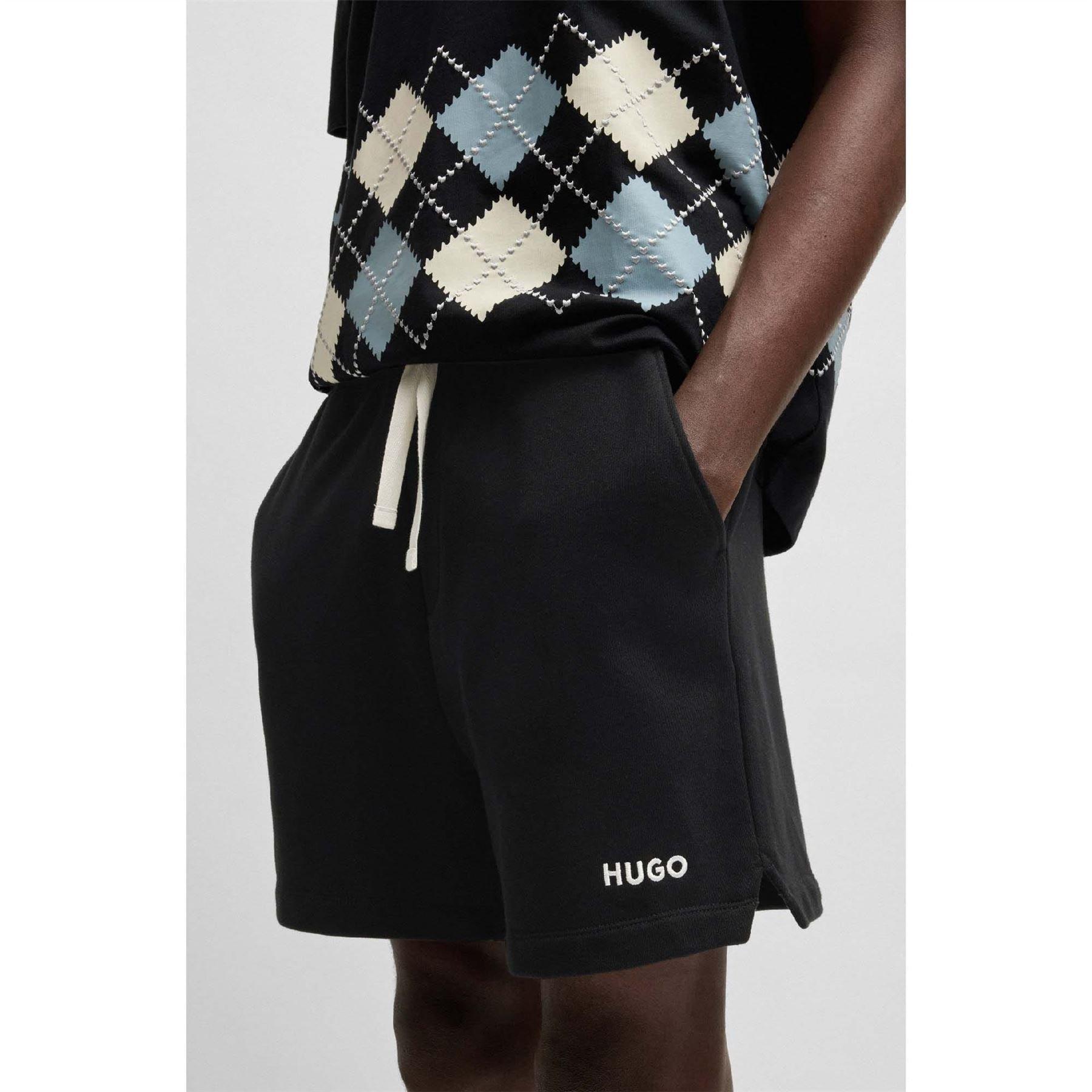 Black - Hugo - Dulasho Contrast Logo Shorts - 6