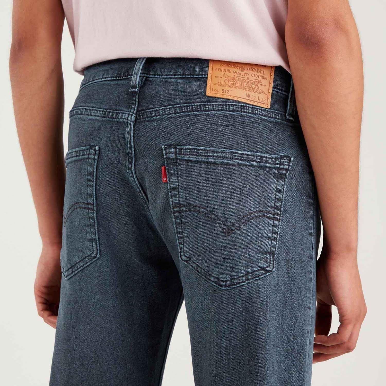 Black Blue - Levis - 512 Slim Tapered Richmond Blue Black Jeans - 5