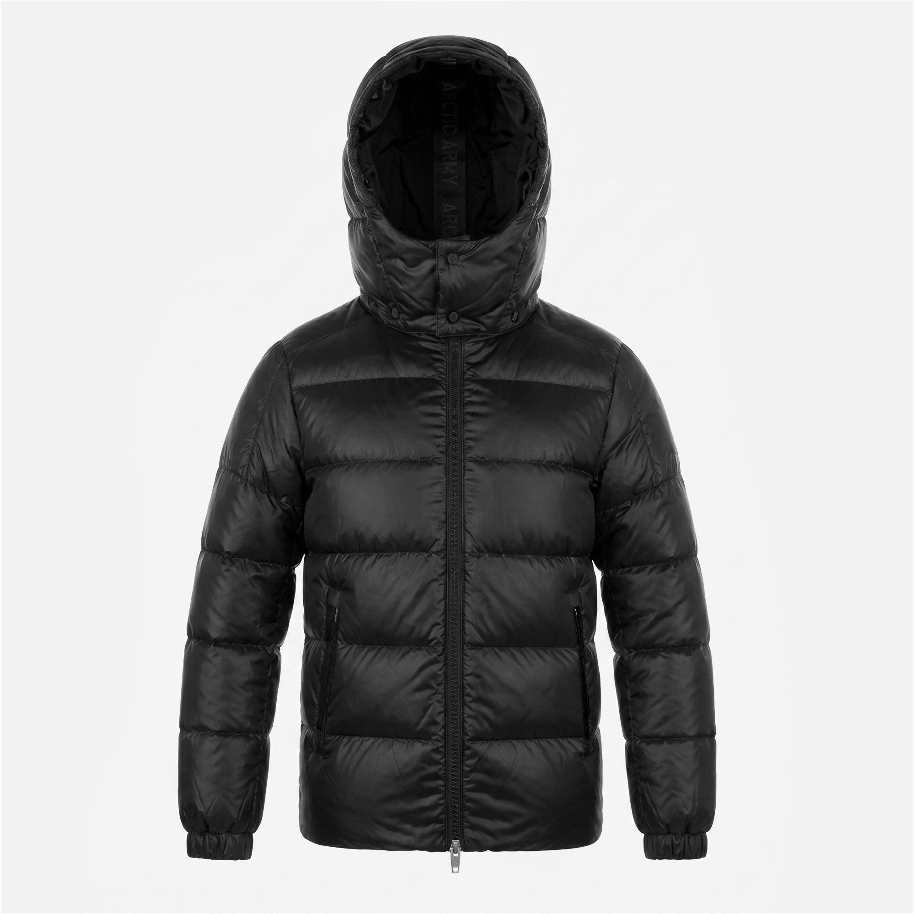 Black HS - Arctic Army - Kids' Faux Fur Hood Long Sleeve Long Puffer Jacket - 1