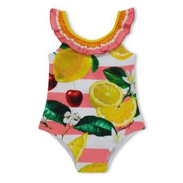 Dolce and Gabbana Mediterranean Swimsuit Baby Girls