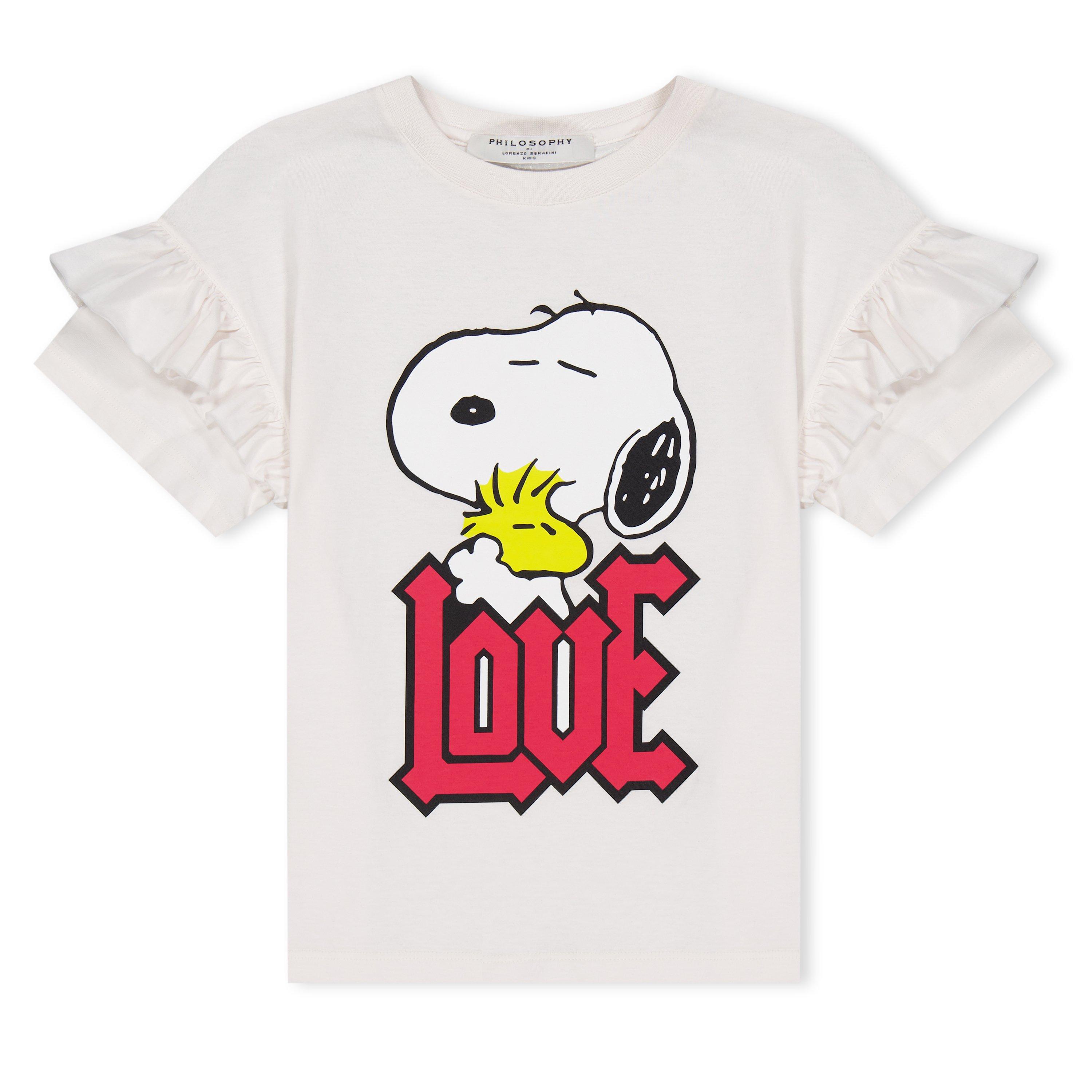 White - Philosophy di Lorenzo Serafini - Kids' Snoopy Love Graphic T-Shirt - 1
