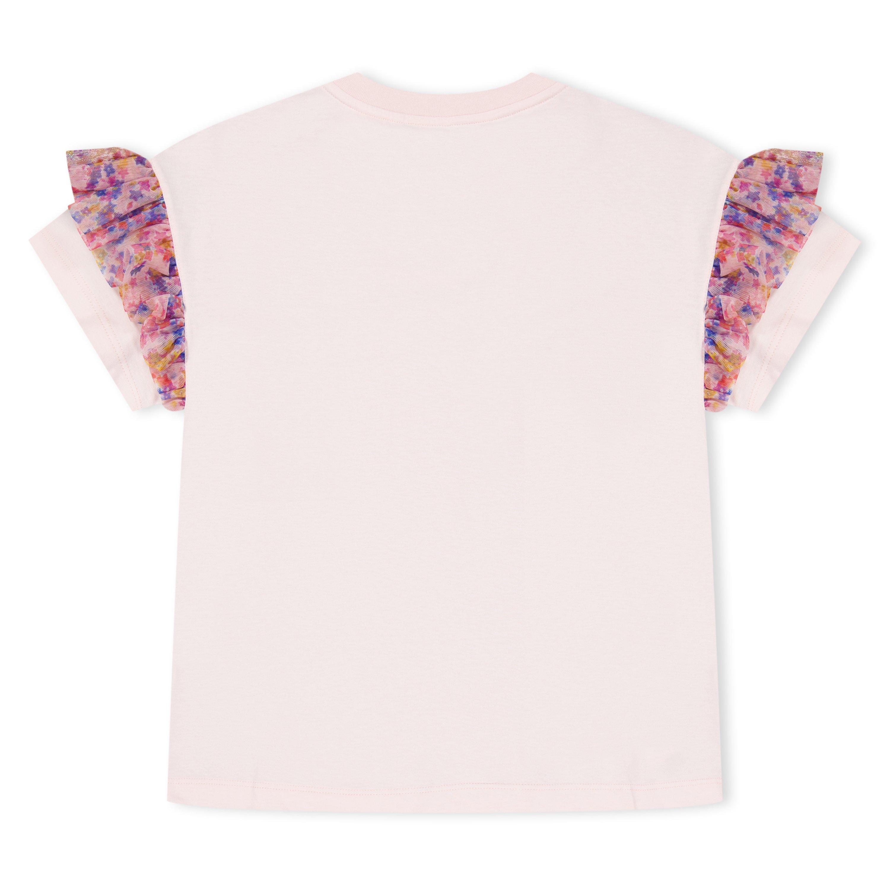 Light Pink - Philosophy di Lorenzo Serafini - Kids' Ruffled Sleeve Regular Fit T-Shirt - 2