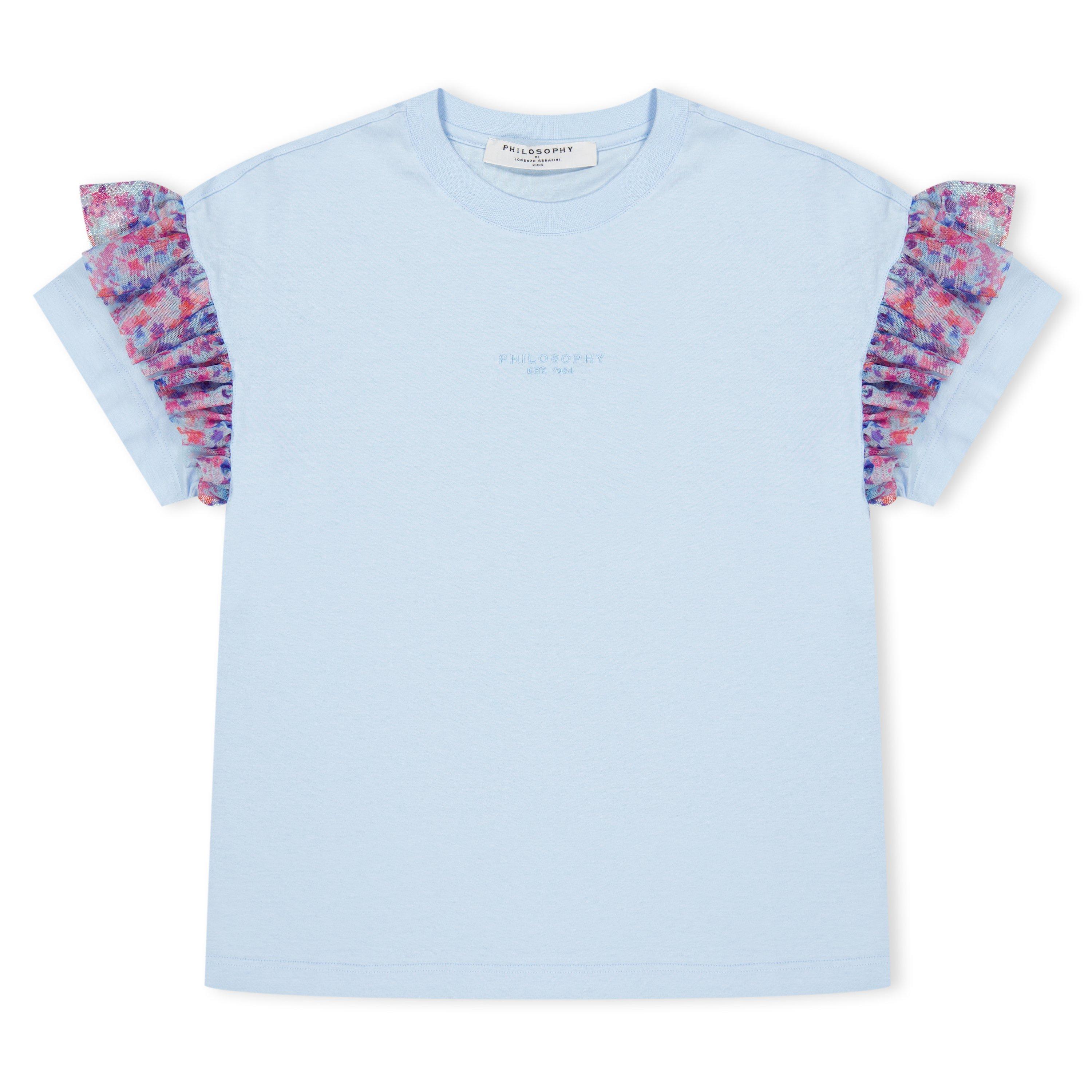 Kids' Ruffled Sleeve Regular Fit T-Shirt