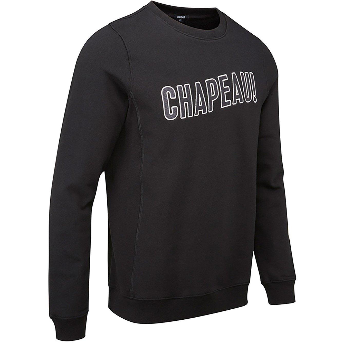 Black - Chapeau - Wordmark Embroidered Sweatshirt Mens - 2