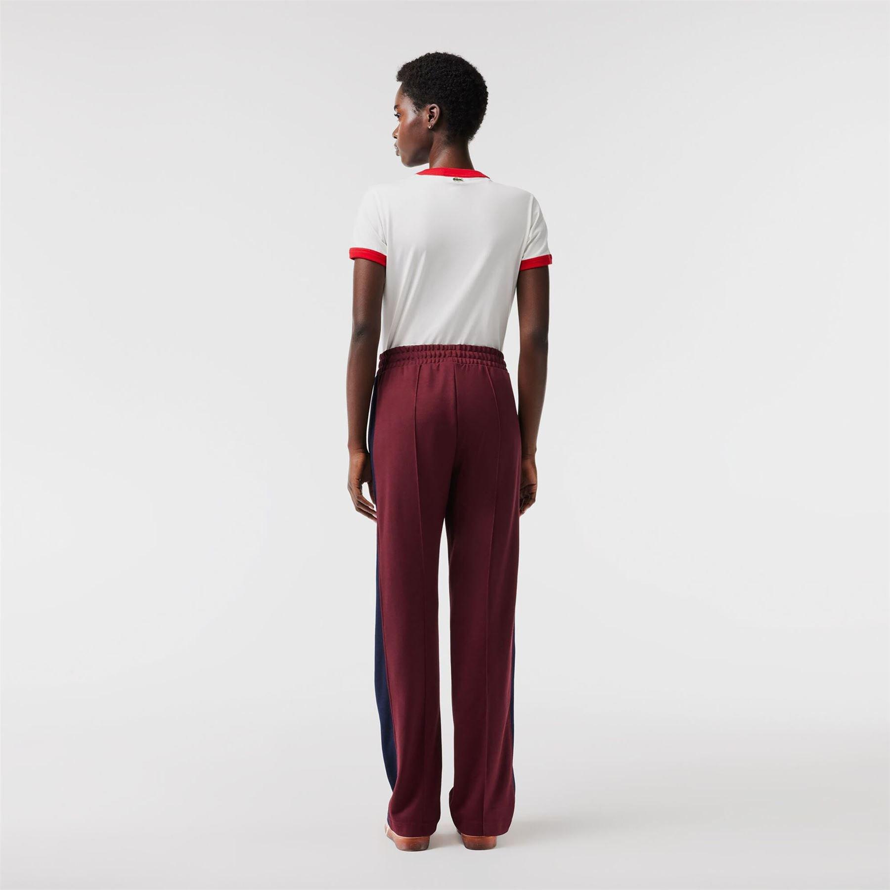 Red - Lacoste - Open Hem Woven Joggers - 3