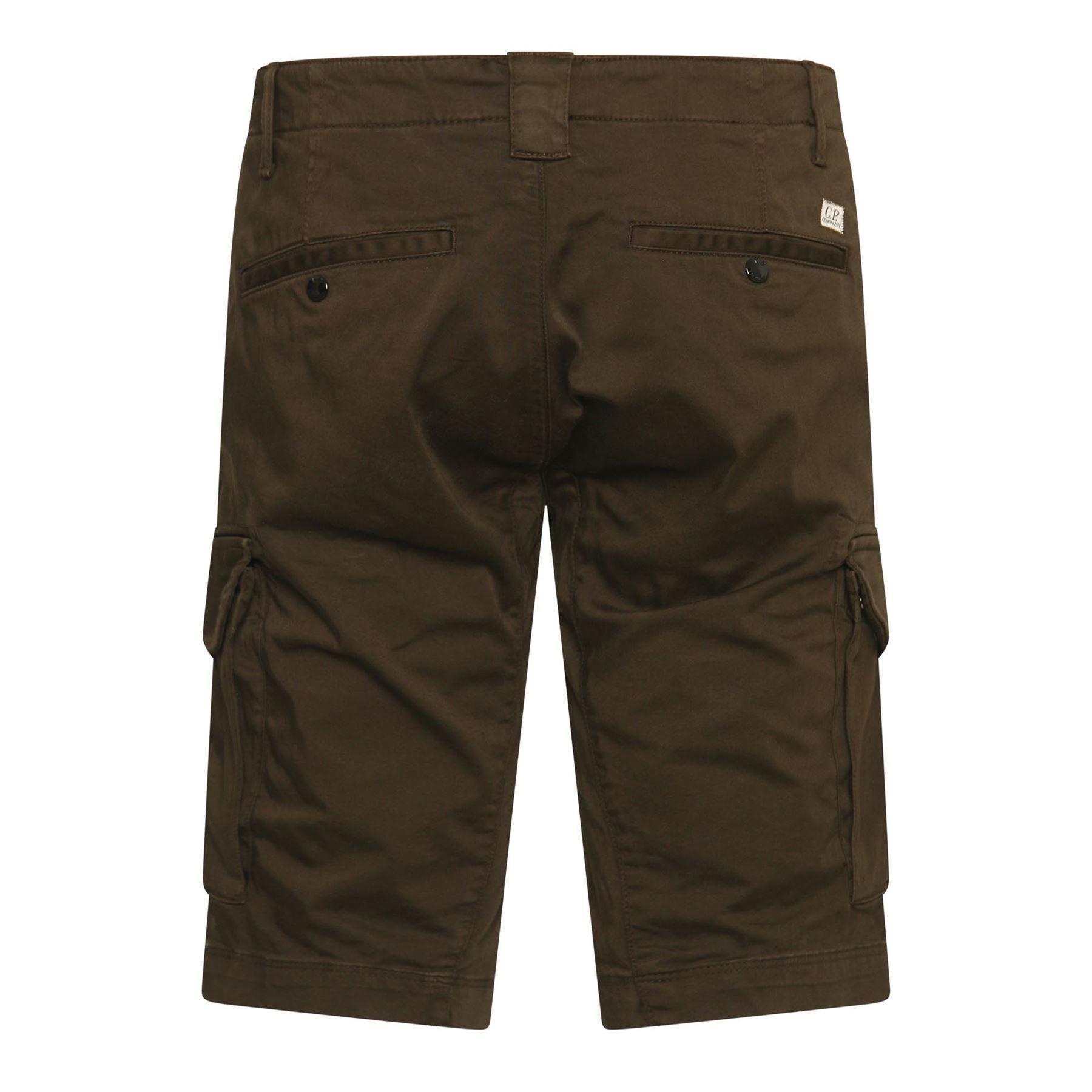 Green - CP Company - Sateen Stretch Cargo Shorts - 2