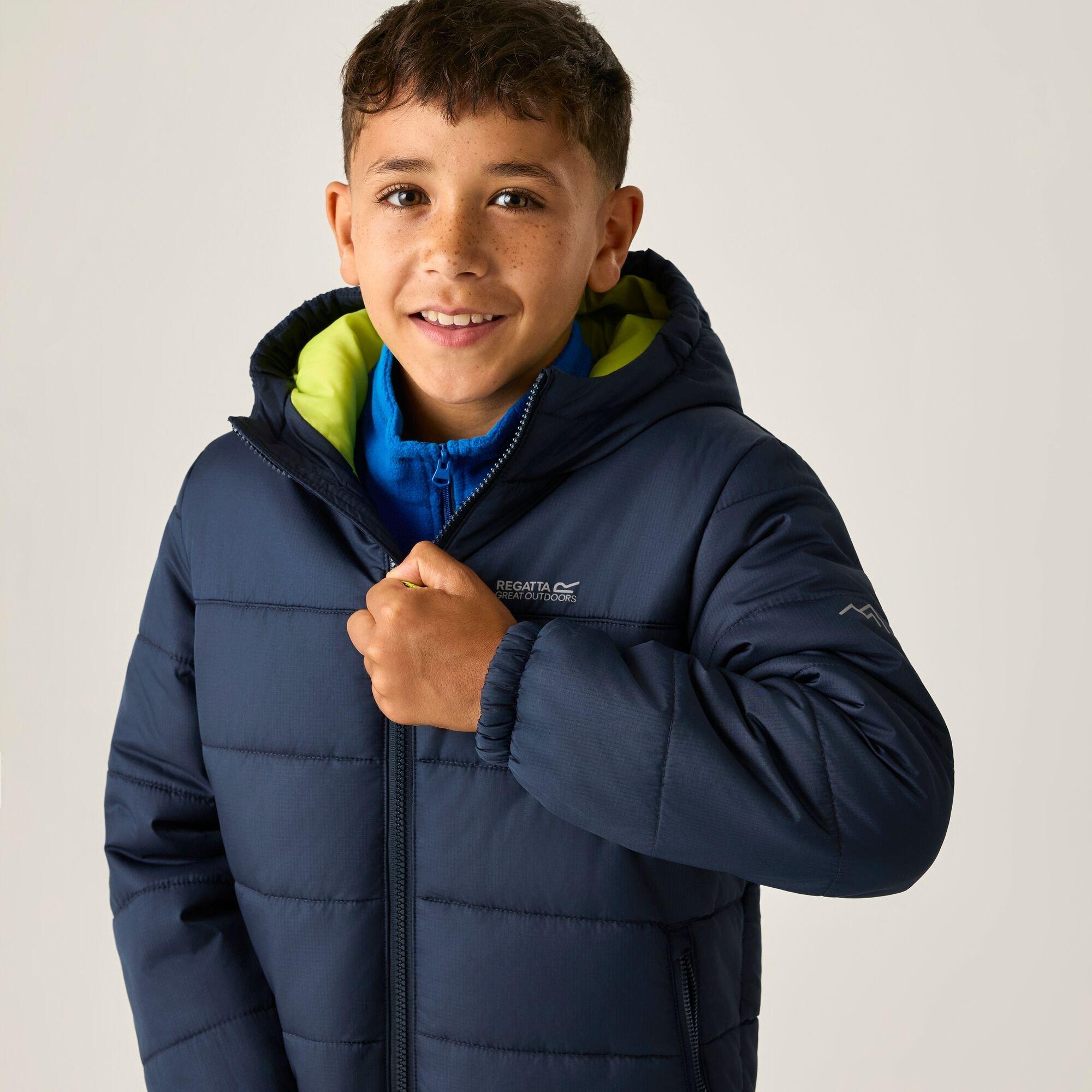 Navy(Wild Lime) - Regatta - Kids Lofthouse Insulated Jacket - 4
