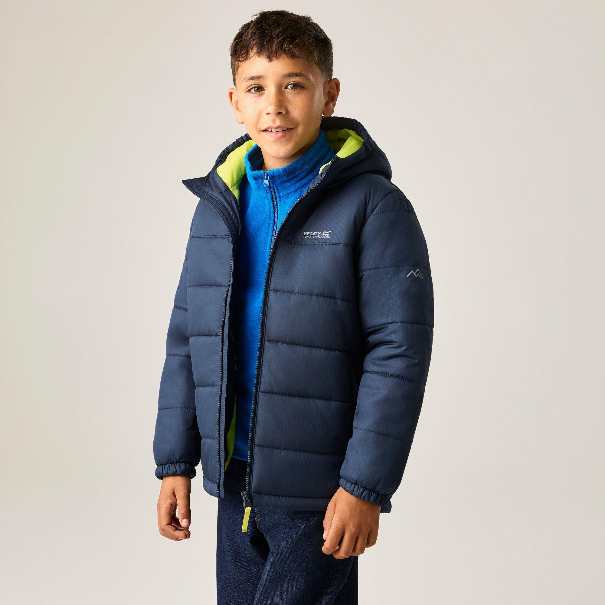 Navy(Wild Lime) - Regatta - Kids Lofthouse Insulated Jacket - 6